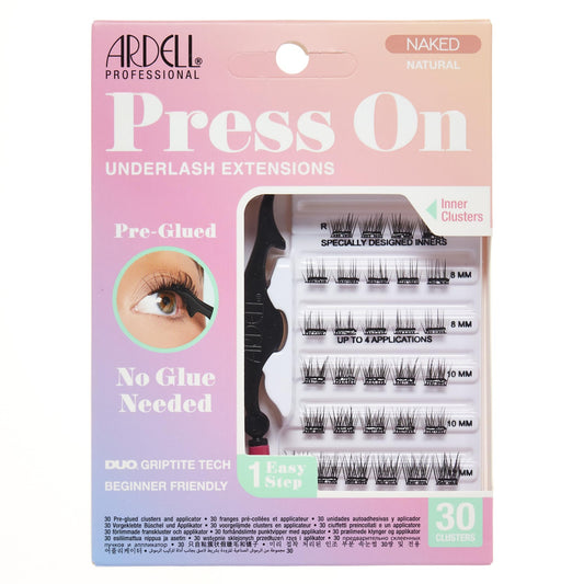 Thistle Ardell Naked Press On Lashes Underlash Extensions – Tapered Fibers, Pre-Glued Lash Clusters, Self Adhesive Eyelashes, No Glue Needed Eyelash Clusters, DIY Lash Extension Kit, 1 Pack