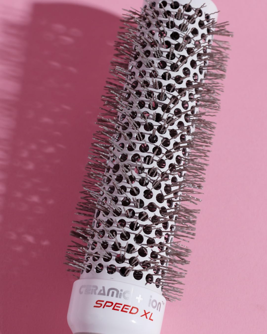 Maroon Olivia Garden Ceramic + Ion Speed XL - Extra-Long Round Thermal Hair Brush - Not Electrical - Professional Blowout Brush for Normal to Thick Hair - 1 3/8"- Diameter Barrel - CIXL-35
