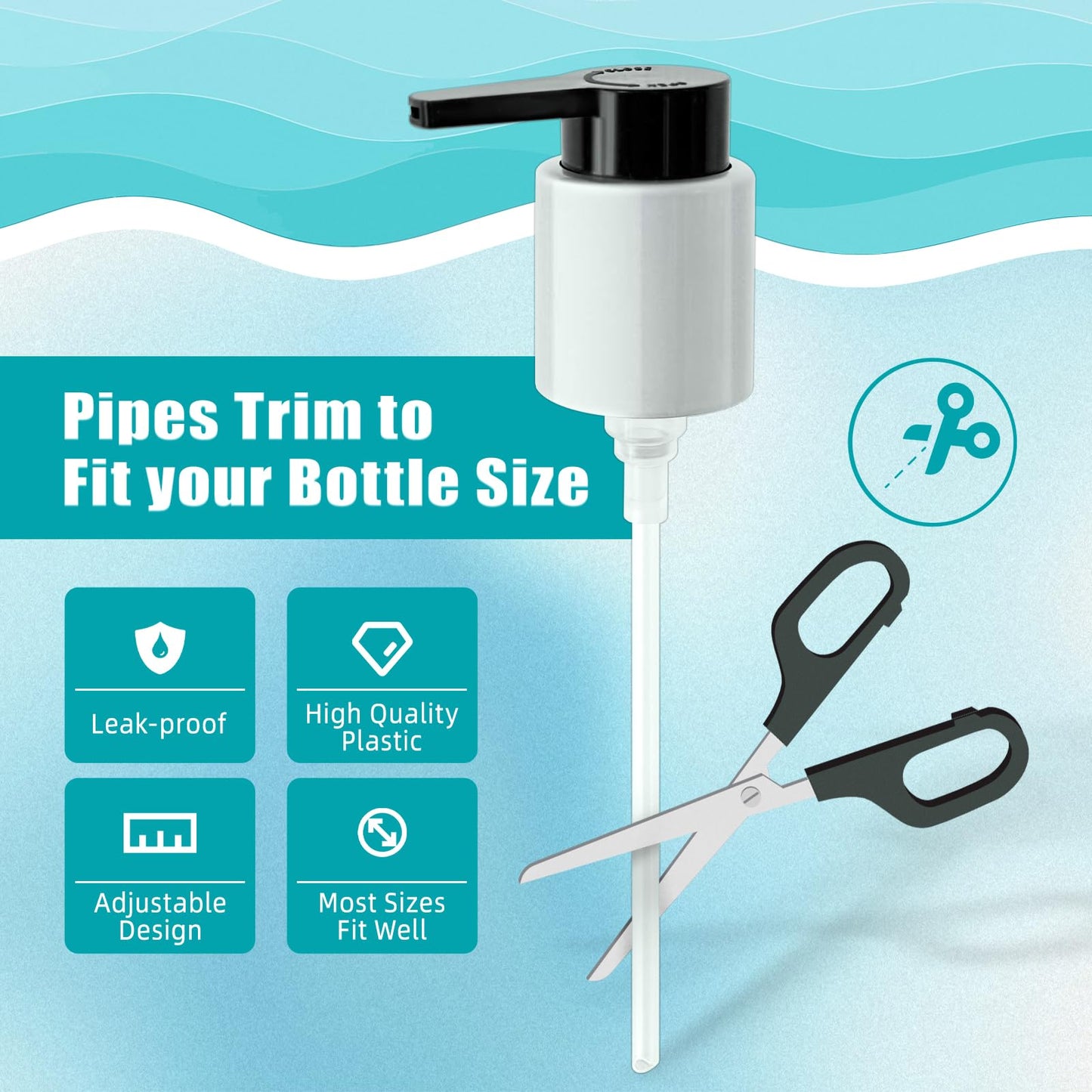 Powder Blue LSAUVWN 2PCS Dispenser Pump Replacement Compatible with MOROCCANOIL Treatment 1.7/3.4/4.2 Fl Oz (Not for Travel Size), Plastic Pumps Head with Lock Clip for Hair Oil Bottle (Bottle Not Included)