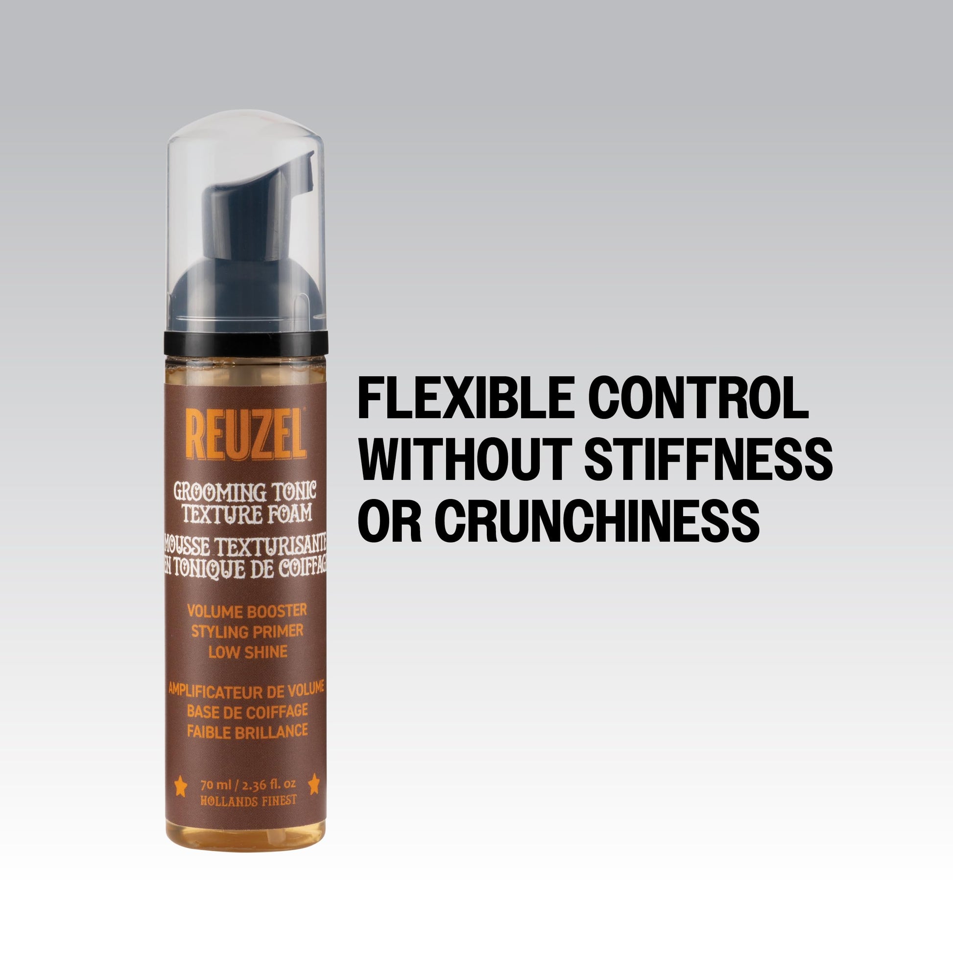 White Smoke REUZEL Grooming Tonic Texture Foam, Styling Booster with Low Shine and Great Styling Power - 2.36 fl. oz