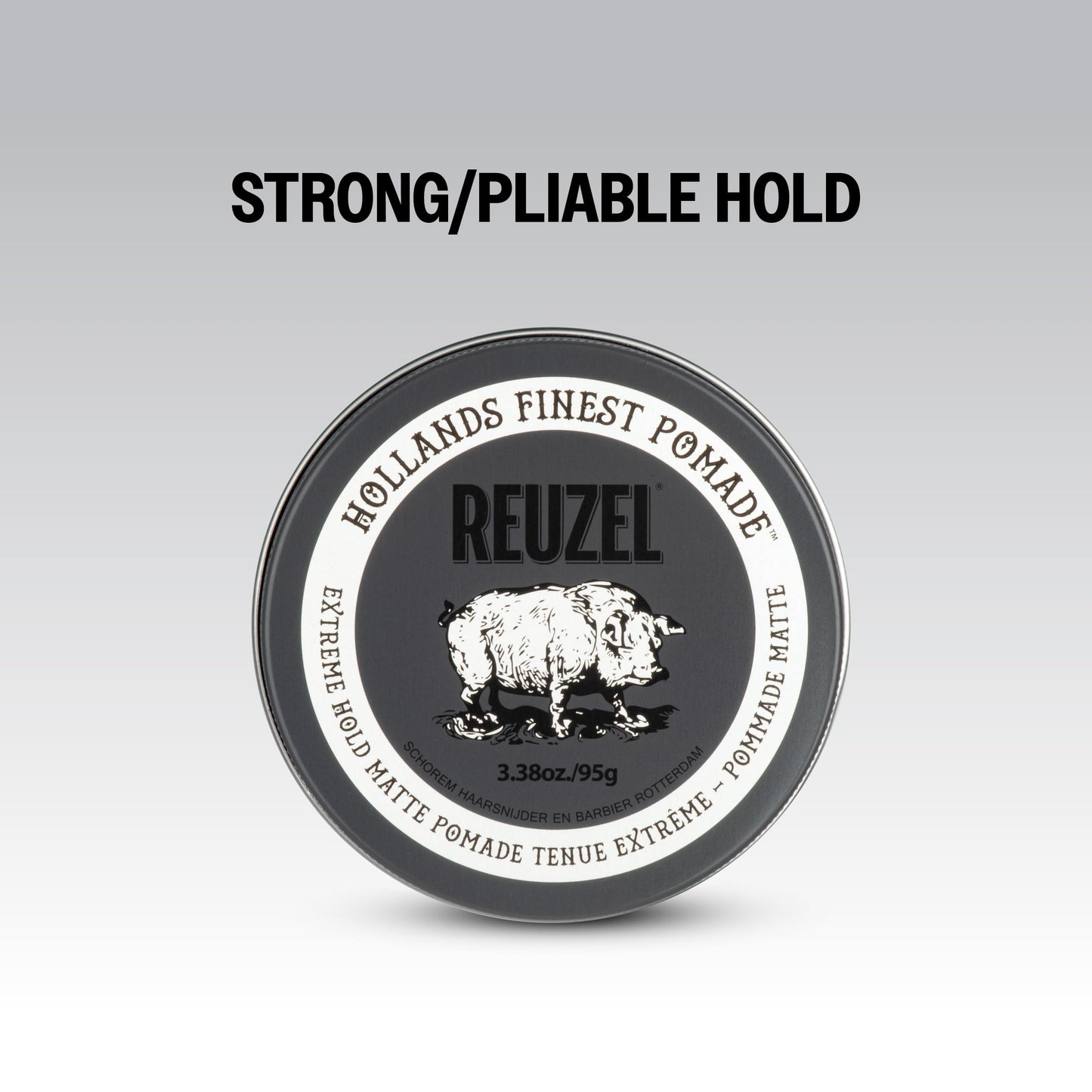 White Smoke REUZEL Extreme Hold Matte Pomade, Strongest All Day Hold, Water Soluble Styling, Matte Finish & Flake Free, Easy To Wash Out, For All Hair Types