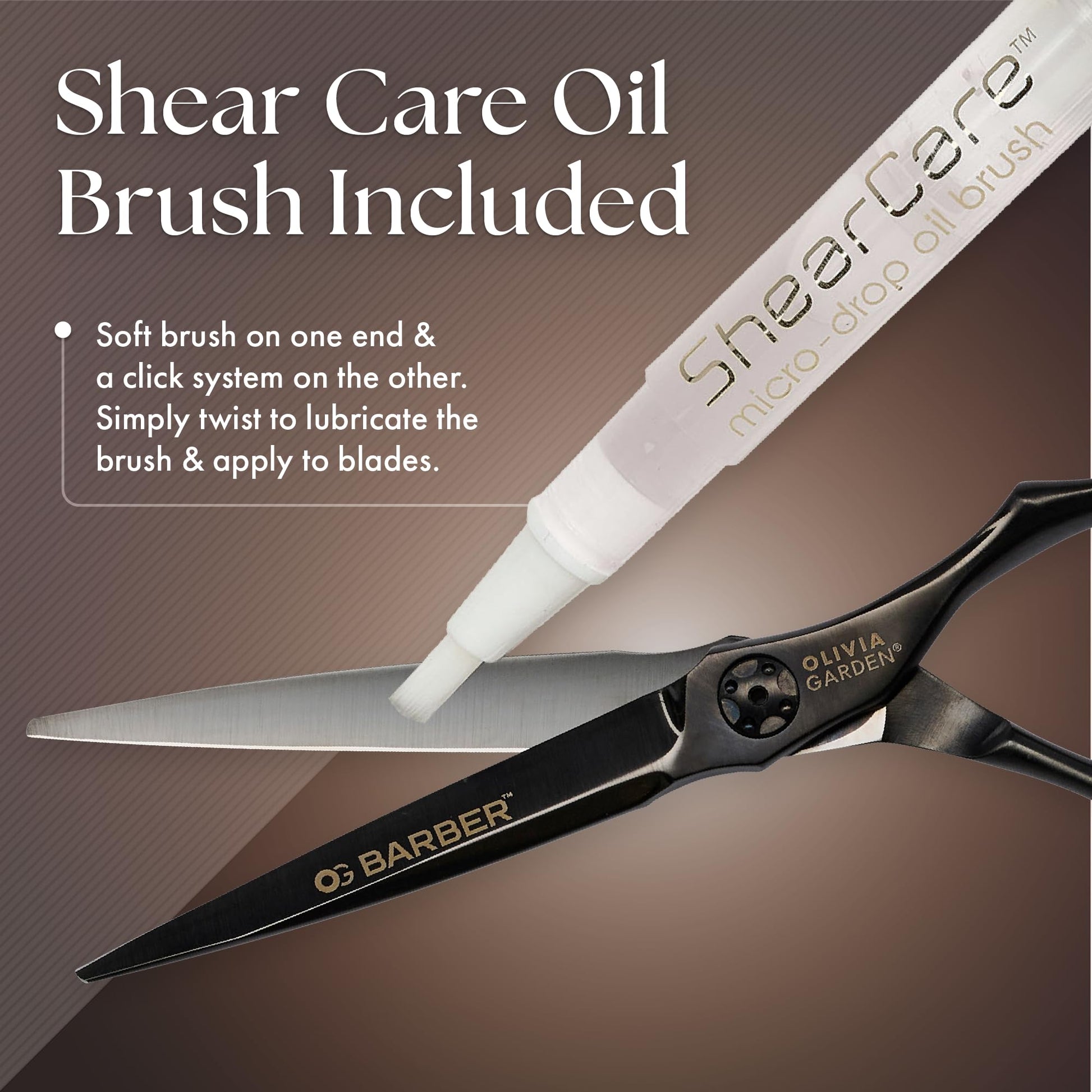 Dim Gray Olivia Garden Barber Shears Intro Kit - Includes Professional Hair Cutting Shears, Thinner, Case, and Accessories - 5.75" Razor Sharp Scissors - OGB-575, OGB-T630