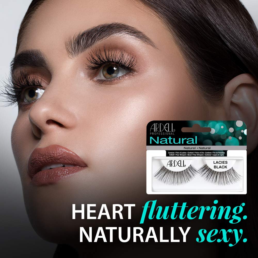 Black Ardell Natural Lashes False Eyelashes Lacies Black (4 Pack)