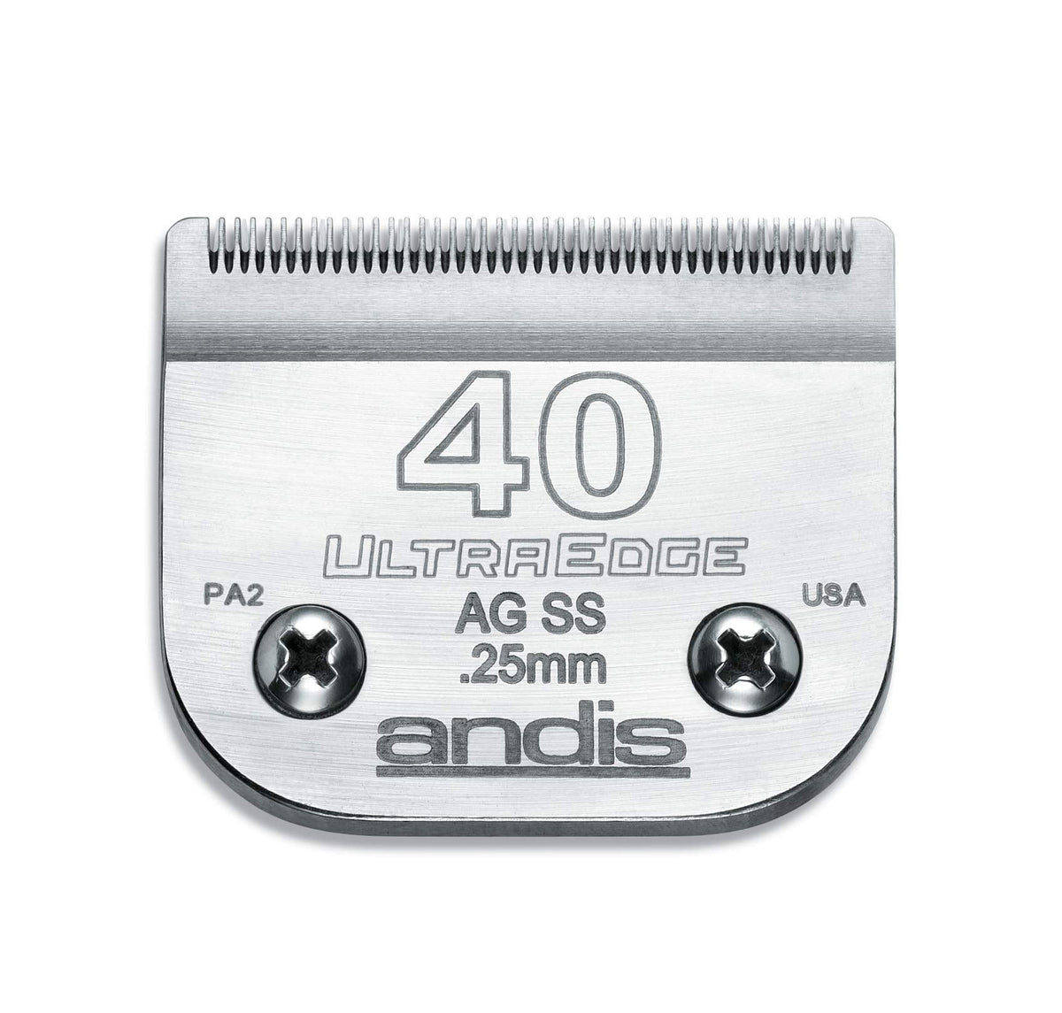 Andis 64084 UltraEdge Detachable Blade Size 40 – Carbon Steel Dog Clipper Blade, 1/100" Cut Length, Ultra Close Precision Grooming