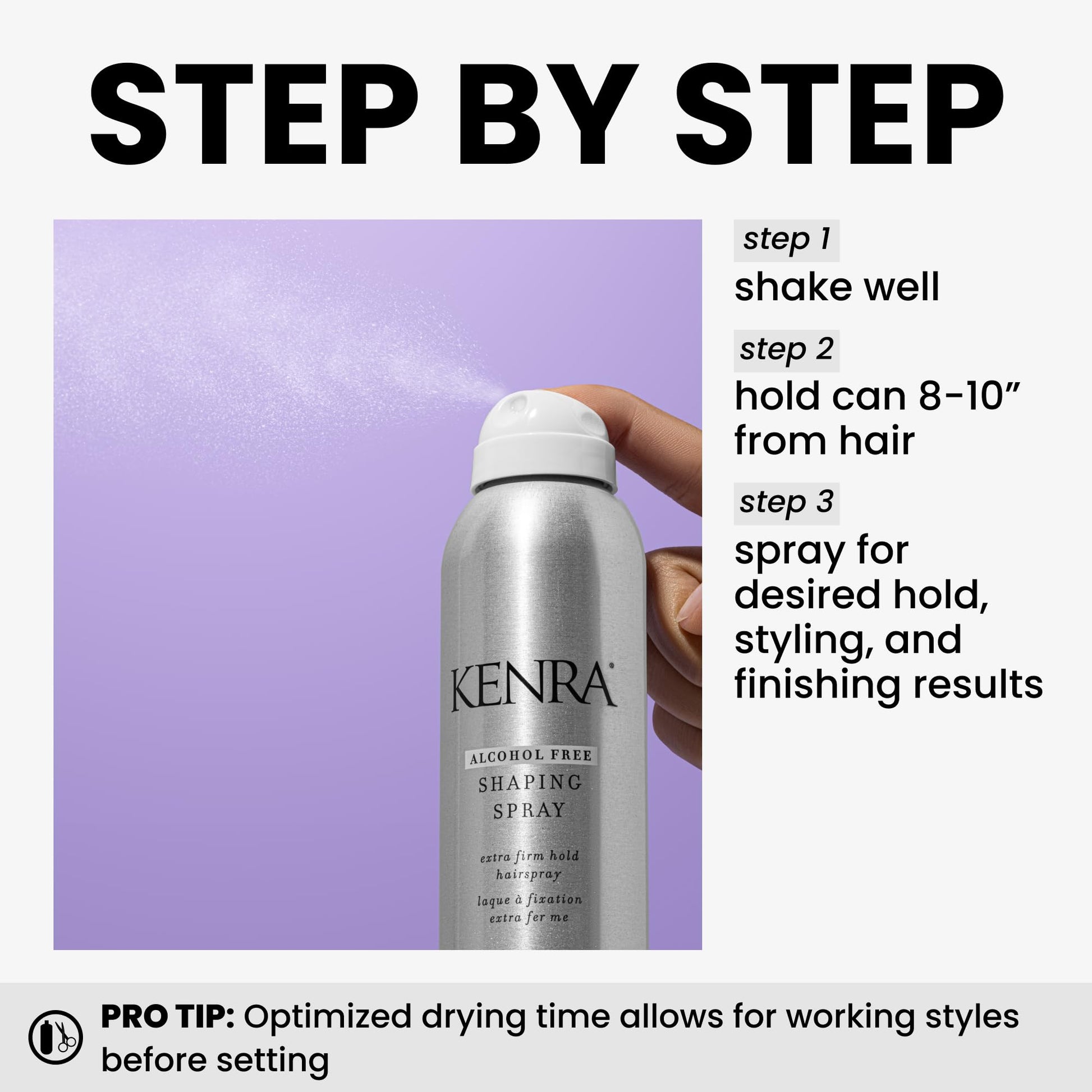 White Smoke Kenra Professional Shaping Spray 21 | Alcohol Free Hairspray | All Hair Types | 8 Ounce (Pack of 1)