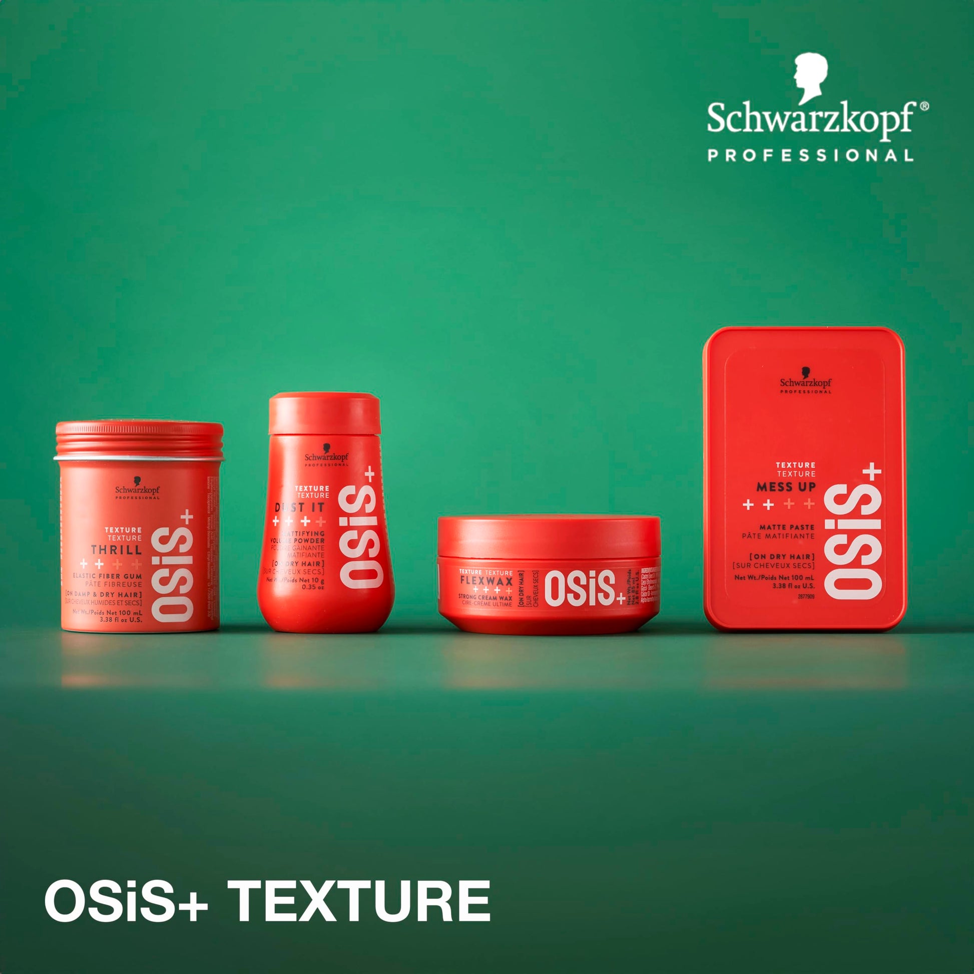Sea Green OSiS+ Flexwax – Ultra Strong Cream Wax, 2.8 oz – Long-lasting Hold for Creative Hair Styling – Moldable Texturizing Hair Wax for Wild Styling and Shine – Washes Out Easily