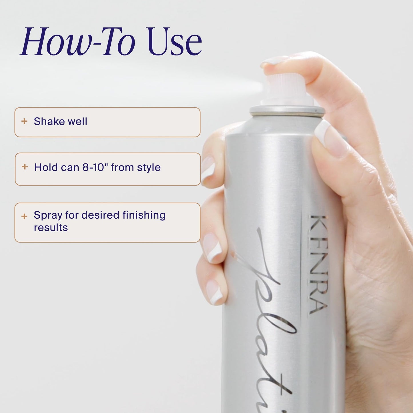 Lavender Kenra Professional Platinum Working Spray 14 50% | Flexible Hold Hairspray | Fast-Drying, Non-Sticky | Creates Volume & Texture | Leaves Hair With Frizz-Free Shine | All Hair Types | 10 oz