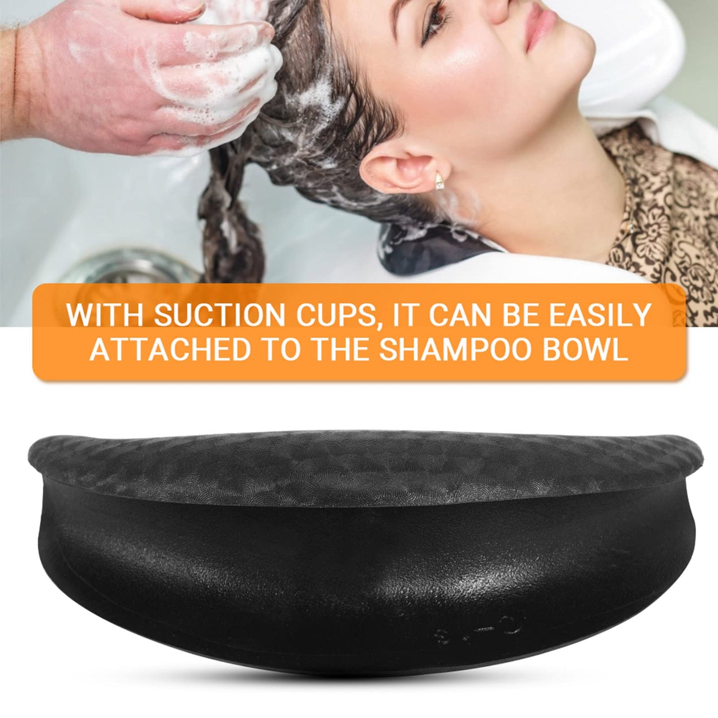 White Smoke Ejoyous Shampoo Bowl Neck Pillow, Salon Spa Hair Beauty Washing Sink Shampoo Bowl Neck Rest Cushion Gel, Neck Rest for Shampoo Bowl, Sink Basin Accessory