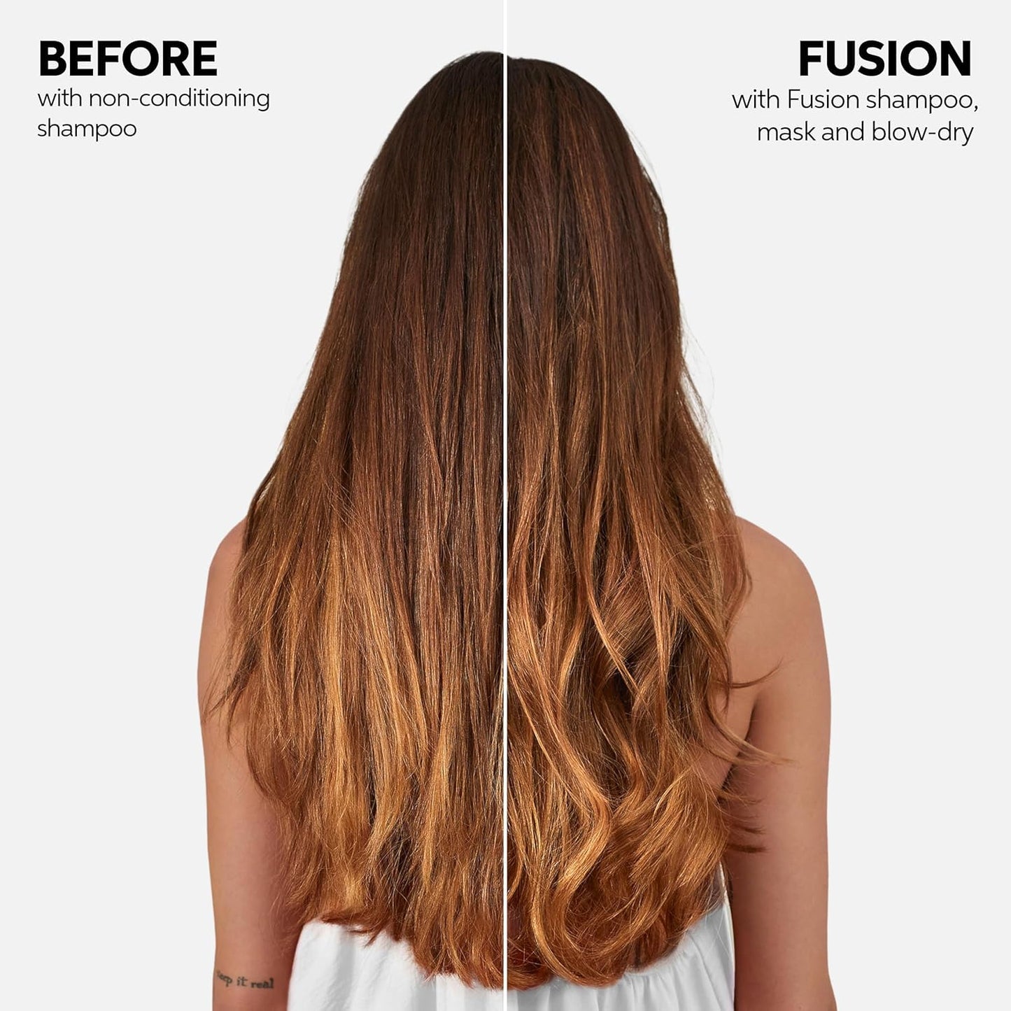 White Smoke Wella Professionals Fusion Intense Repair Shampoo & Conditioner Set, Hair Repair & Anti Hair Breakage