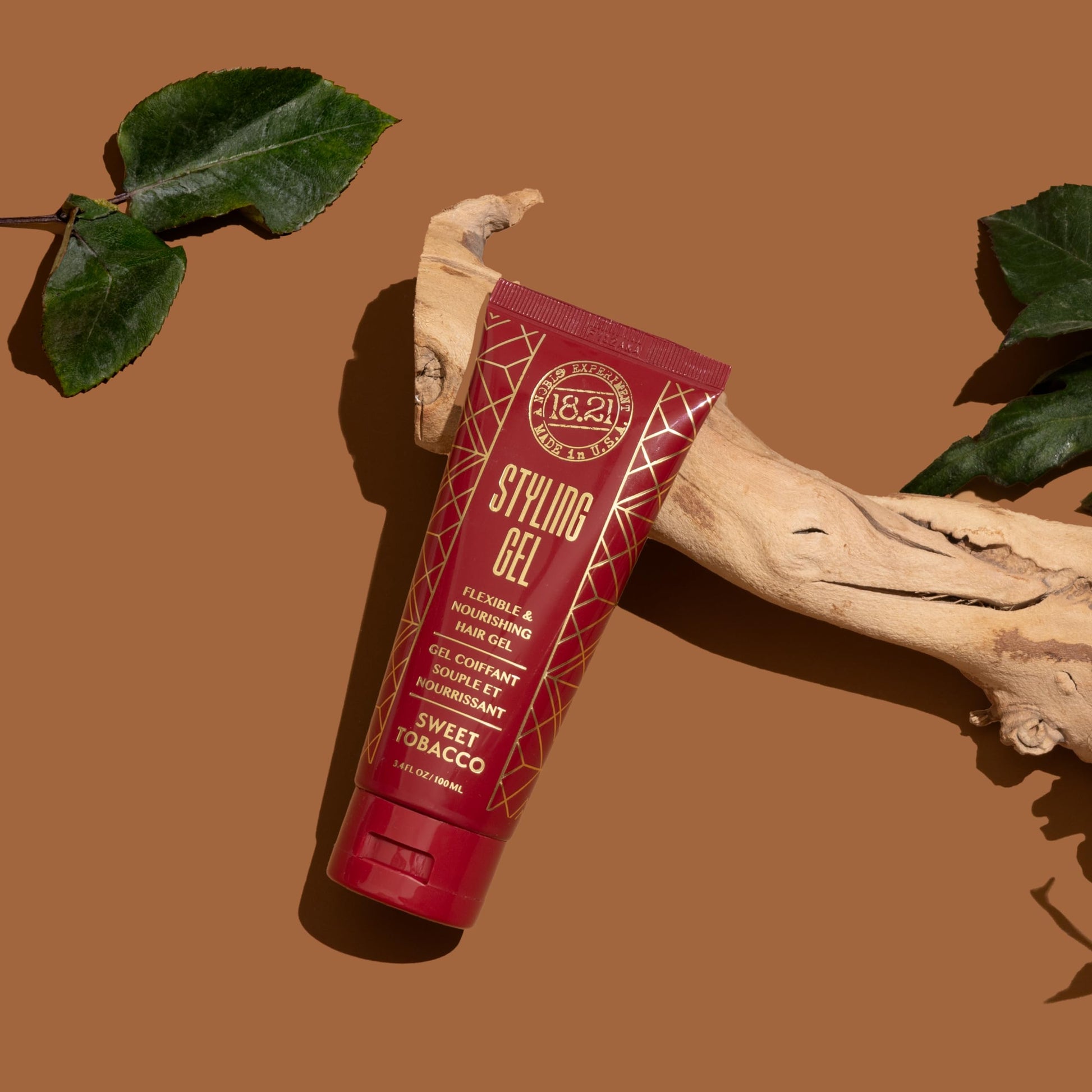 Sienna 18.21 Man Made Hair Styling Gel for Men, Weightless All-Day Flexible Hold, 3oz. Original Sweet Tobacco Scent