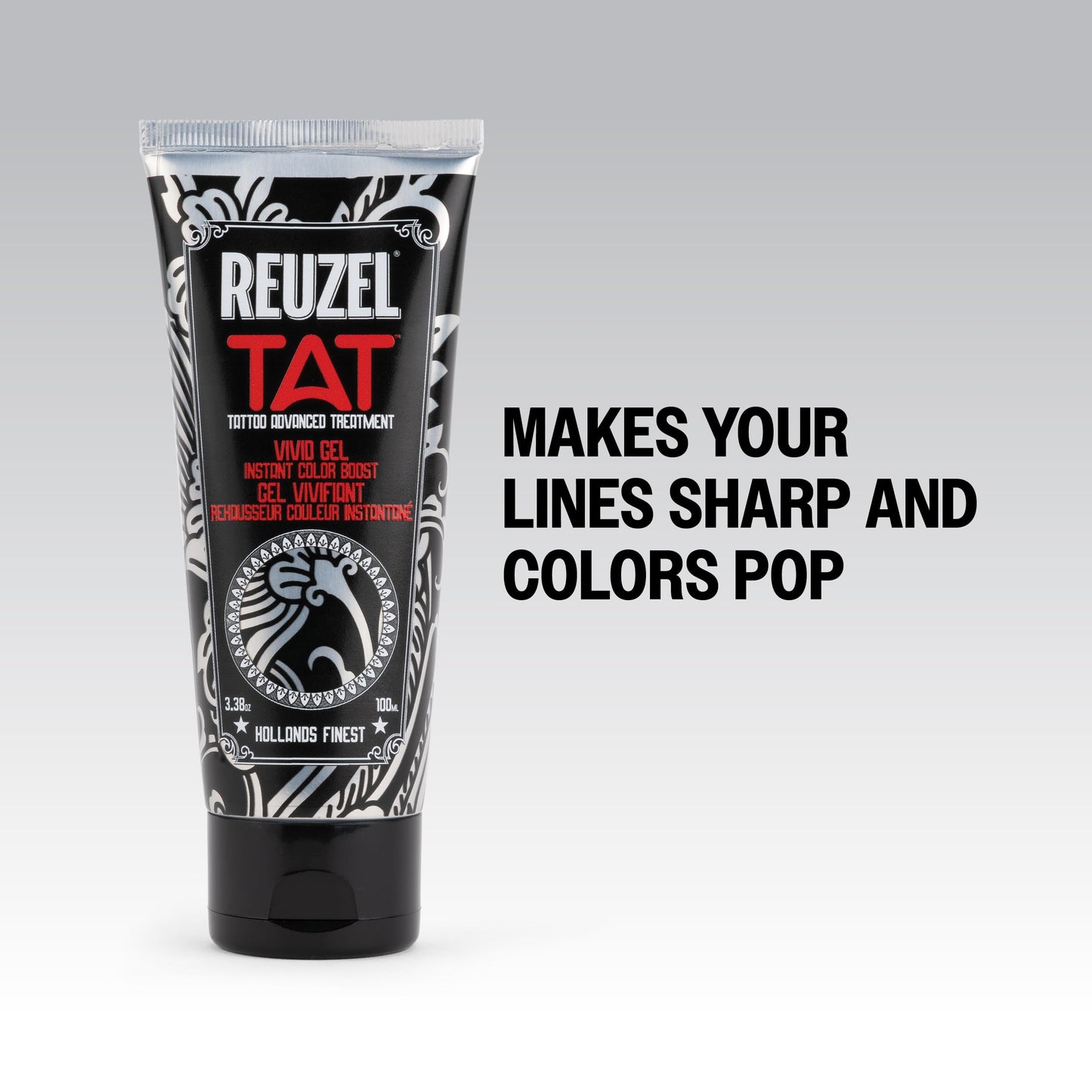 White Smoke REUZEL Vivid Gel, Color Enhancement Revives Tattoos, Moisturizes, Soothes, Vegan Formula and Natural Ingredients, Petroleum Free, 3.38 oz