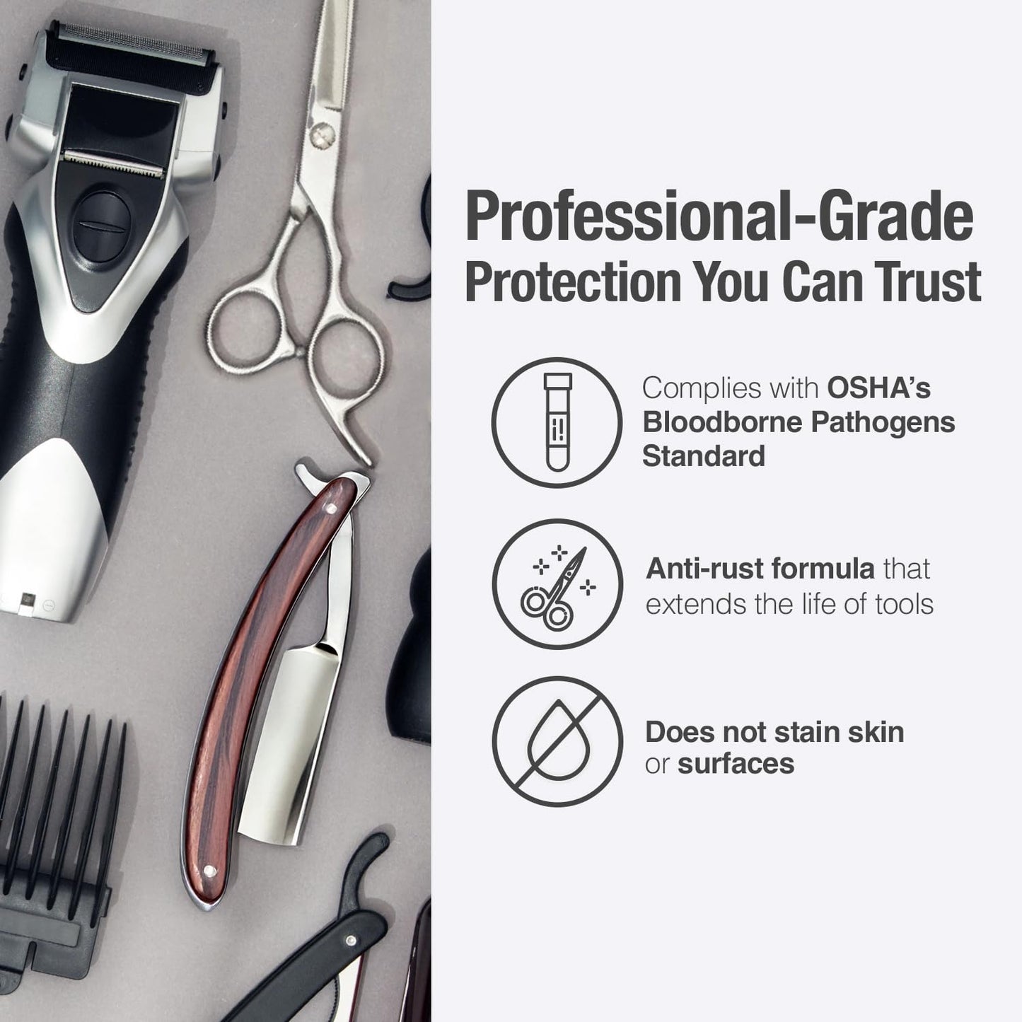 White Smoke BARBICIDE Gallon Disinfectant Concentrate | EPA-Registered, Hospital-Grade Germicide for Salons & Barbershops | Anti-Rust Solution for Shears, Combs & Professional Tools | EPA-Registered