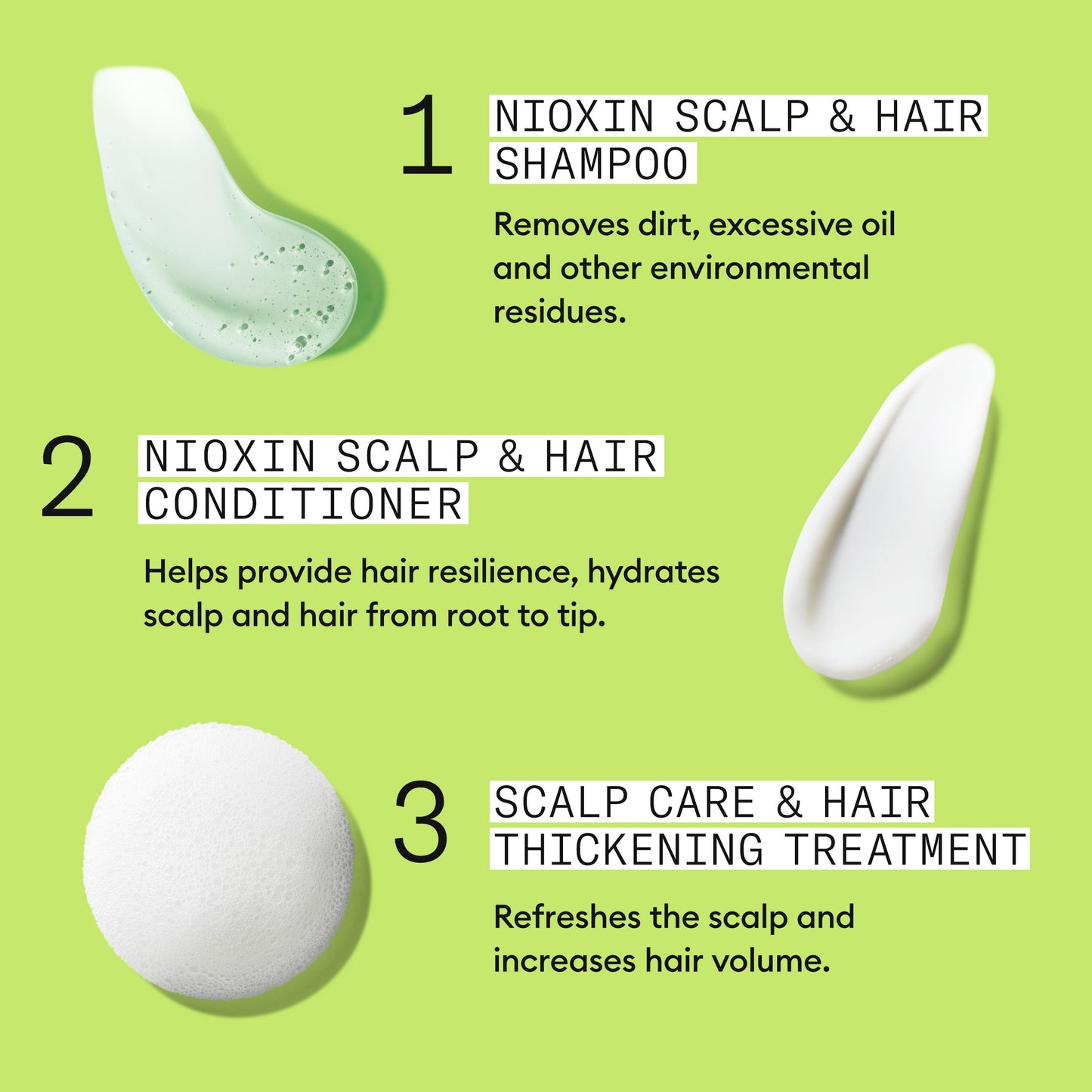 Light Goldenrod Nioxin Scalp + Hair Thickening System 2 | For Natural or Untreated Hair with Progressed Thinning| Full Size| 3 Month Supply