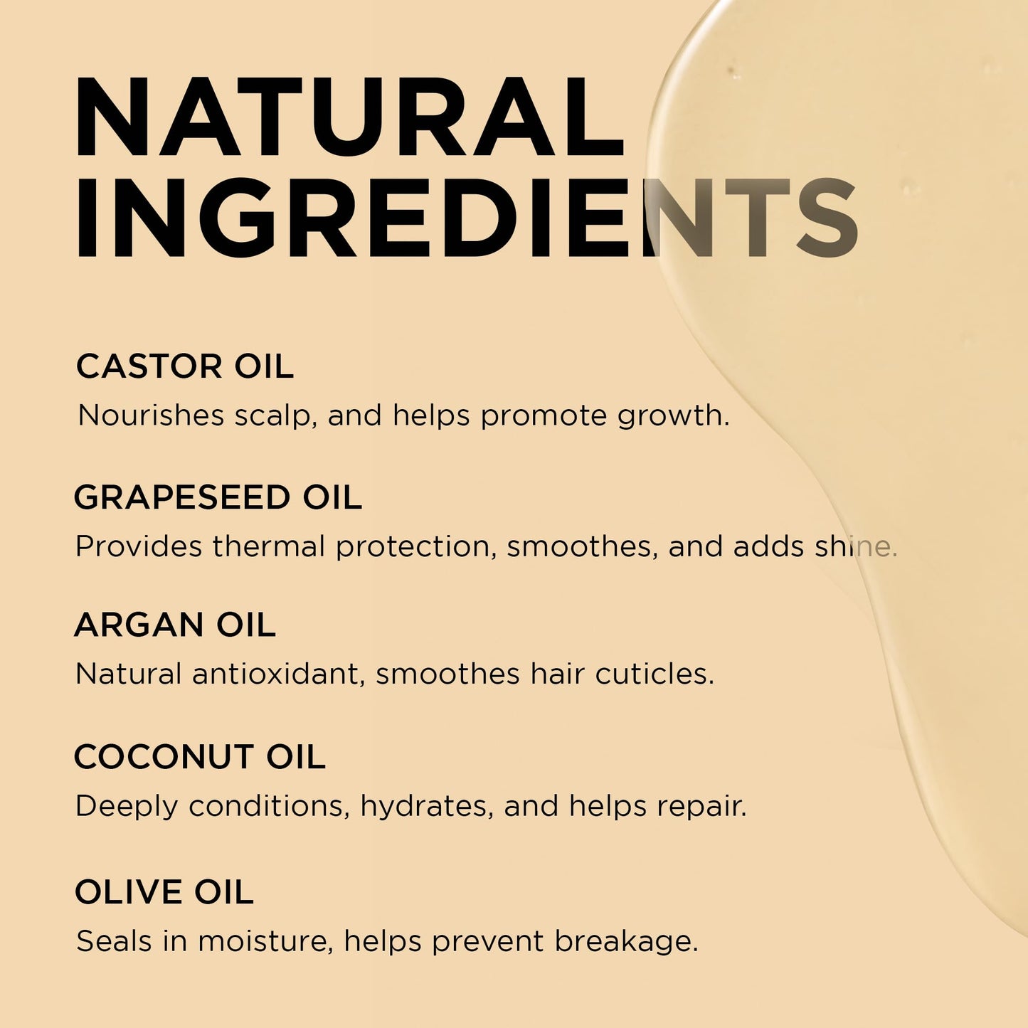 Peach Puff African Pride Moisture Miracle 5 Essential Hair Oils with Vitamin E | Moisture, Shine, Protection, and Growth | Argan, Castor, Grapeseed, Coconut, and Olive Oil | 8 oz