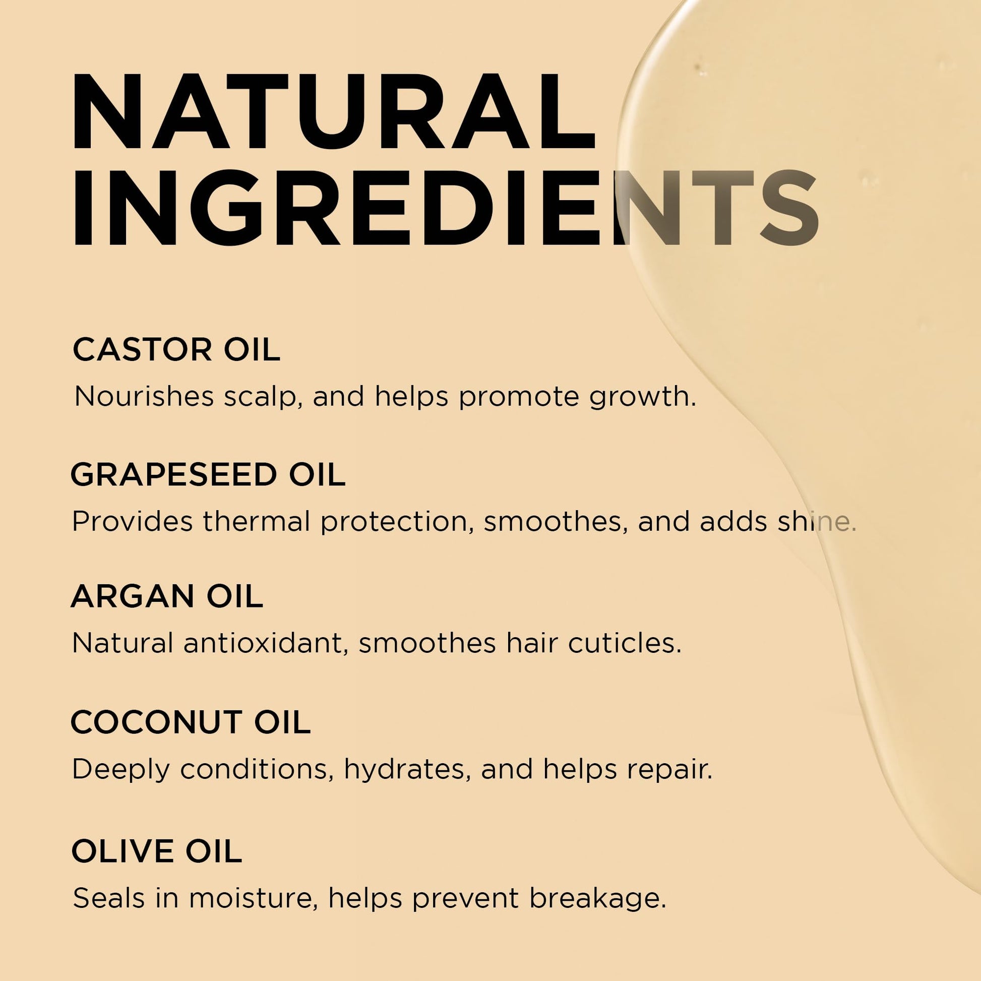 Peach Puff African Pride Moisture Miracle 5 Essential Hair Oils with Vitamin E | Moisture, Shine, Protection, and Growth | Argan, Castor, Grapeseed, Coconut, and Olive Oil | 8 oz