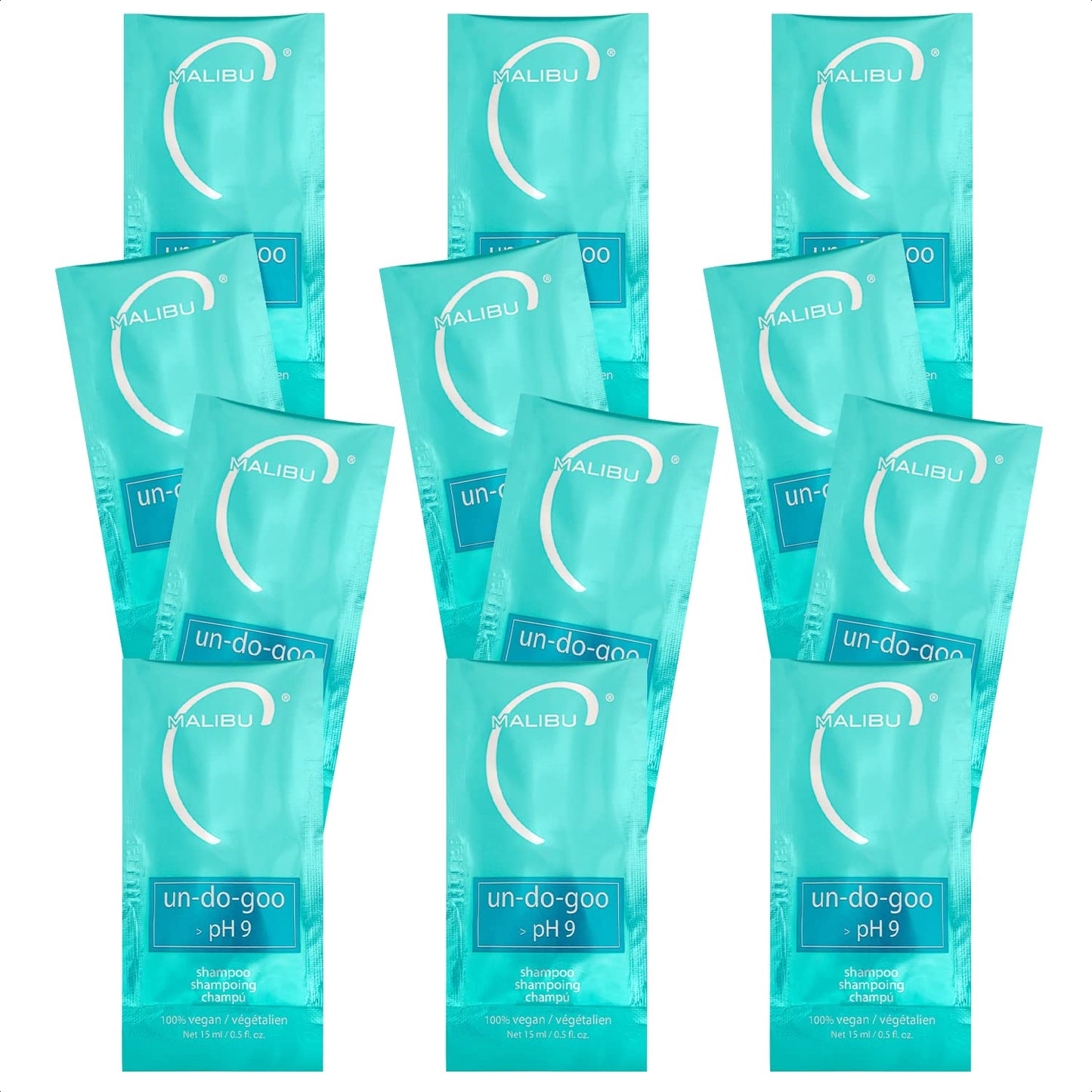 White Smoke Malibu C Un-Do-Goo Clarifying Shampoo - Removes Product Build Up and Resins from Hair - Shine Restoring, Sulfate-Free Cleanser (12 Packets)
