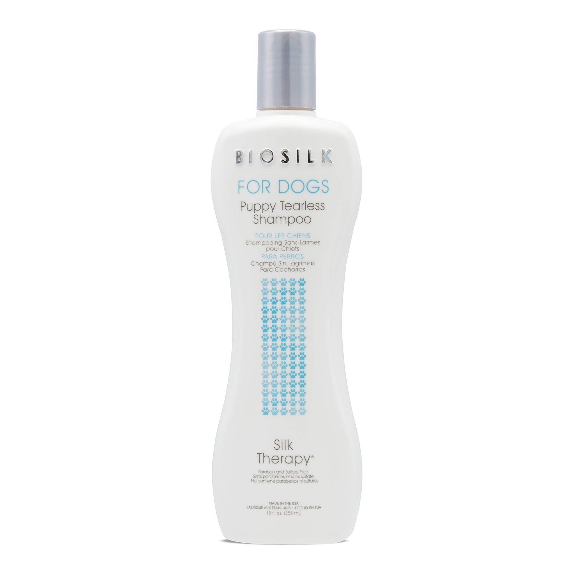 Lavender BioSilk for Dogs Puppy Tearless Shampoo, Gentle Dog Wash with Silk Proteins, Paraben and Sulfate Free Formula Helps Clean and Condition Coats for Puppies and Dogs, 12 Fl Oz