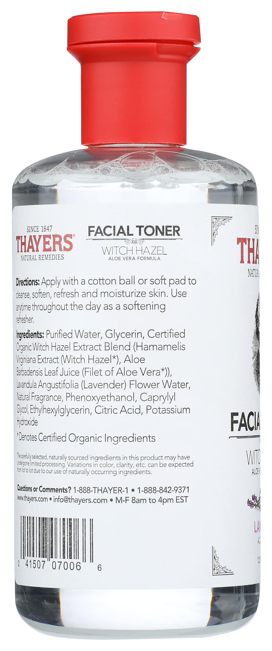 White Smoke THAYERS Lavender Witch Hazel Toner, 12 FZ