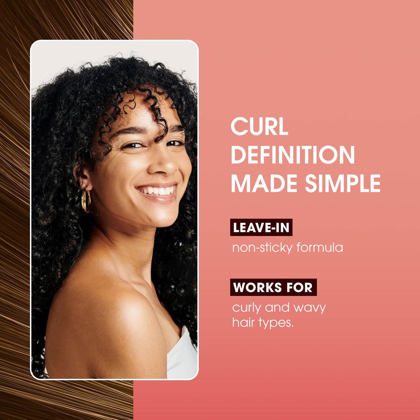 Dark Salmon One 'n Only Defining Curl Cream with Argan Oil, Leave-in Conditioning Cream, Defines and Leaves Strong Curly Hair, Enhances Shine and Hydrates Without Sticky Residue, 9.8 Ounces (3 Pack)