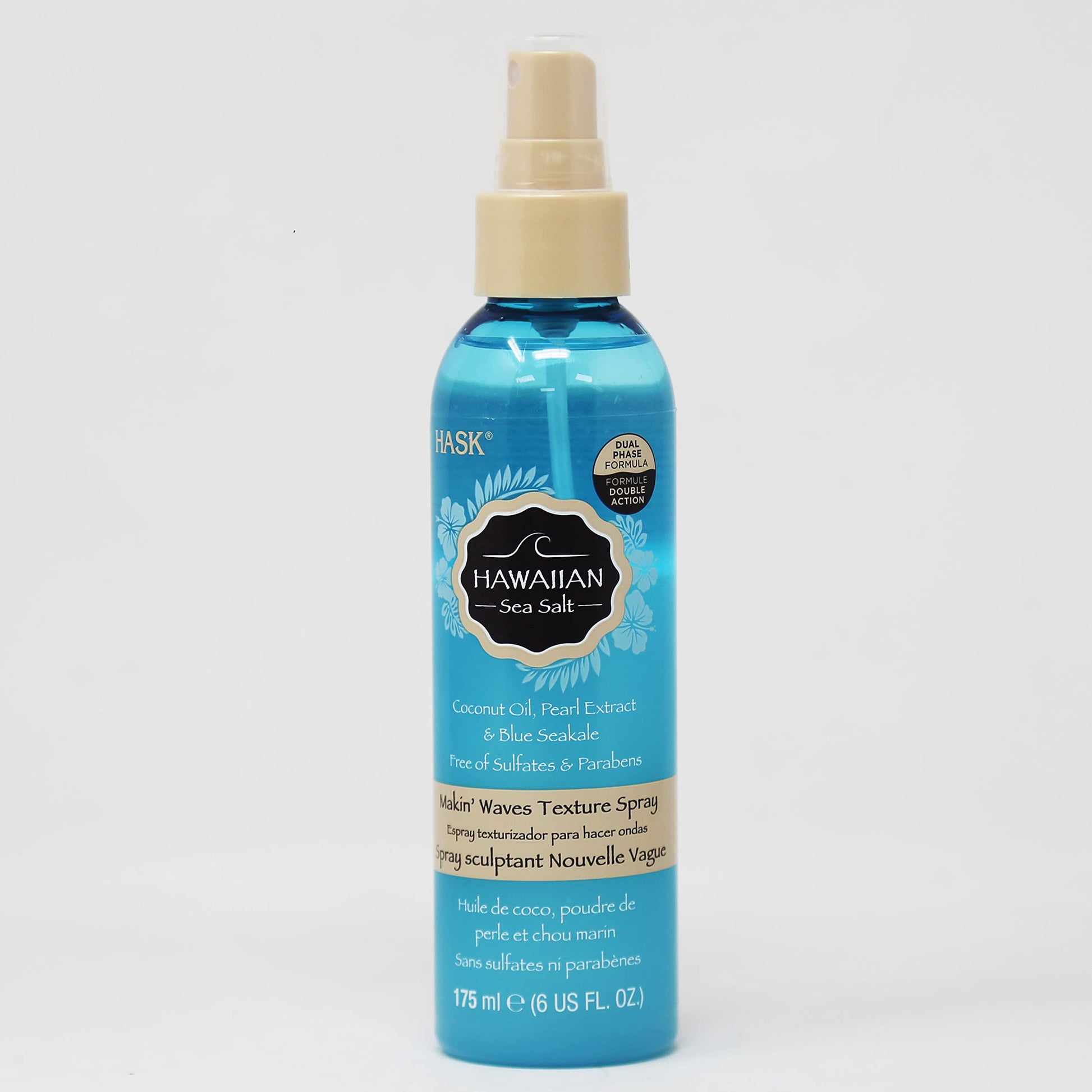 Lavender Hask Hawaiian Sea Salt Makin Waves Texture Hair Spray With Coconut Oil, Pearl Extract & Blue Seakale, 6 Oz