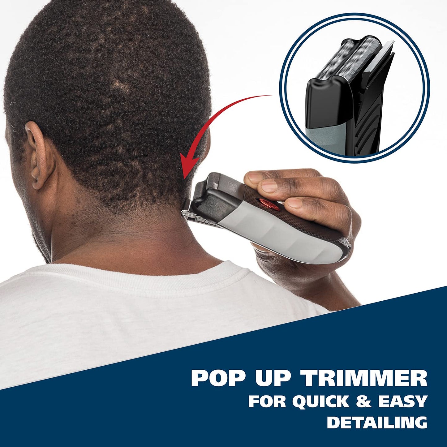 White Smoke Wahl Bump-Free Rechargeable Foil Shaver with Hypoallergenic Titanium Cutters for Close, Smooth Shaving - Model 7339-300