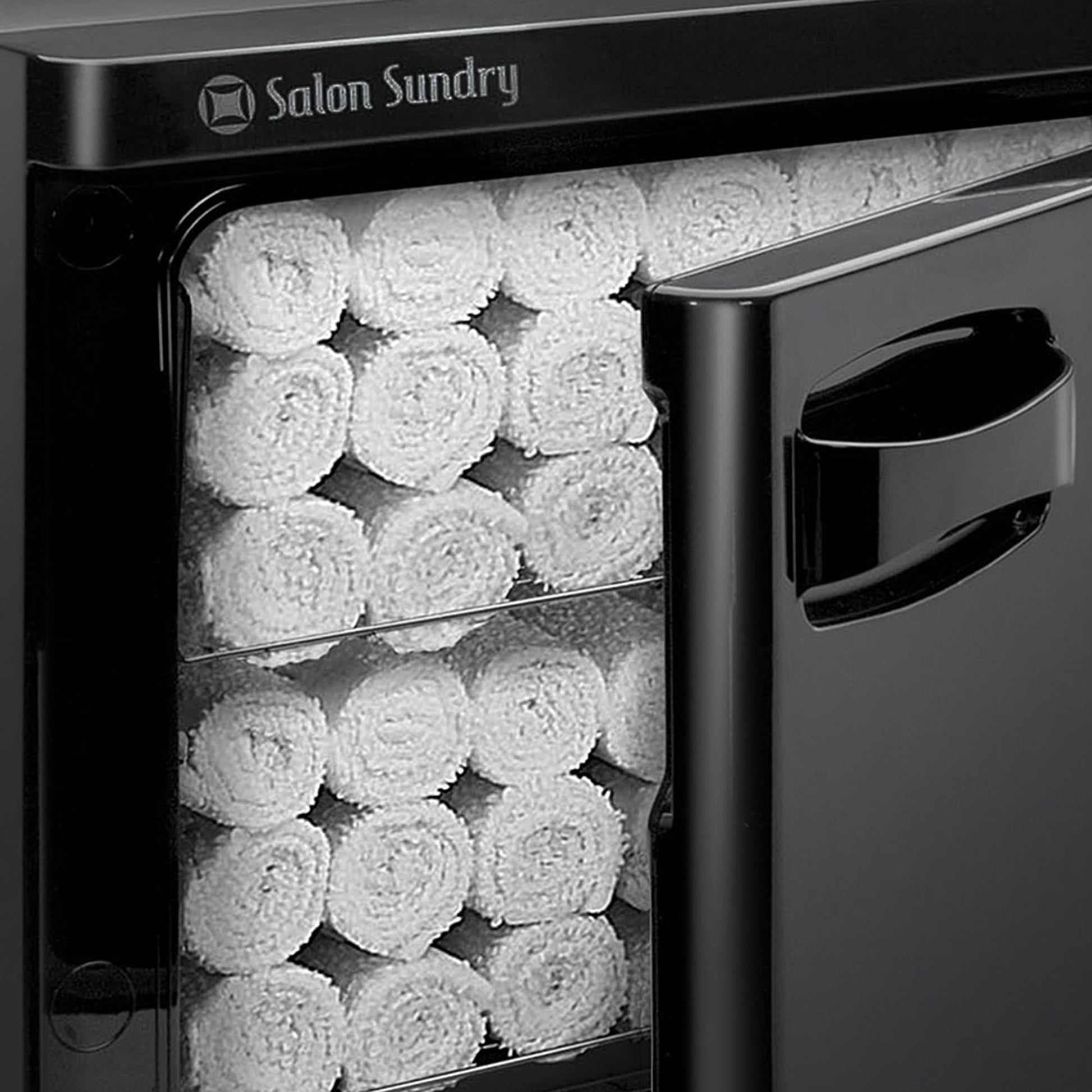 Black Salon Sundry Professional High Capacity Hot Towel Warmer Cabinet - Facial Spa and Salon Equipment - Black