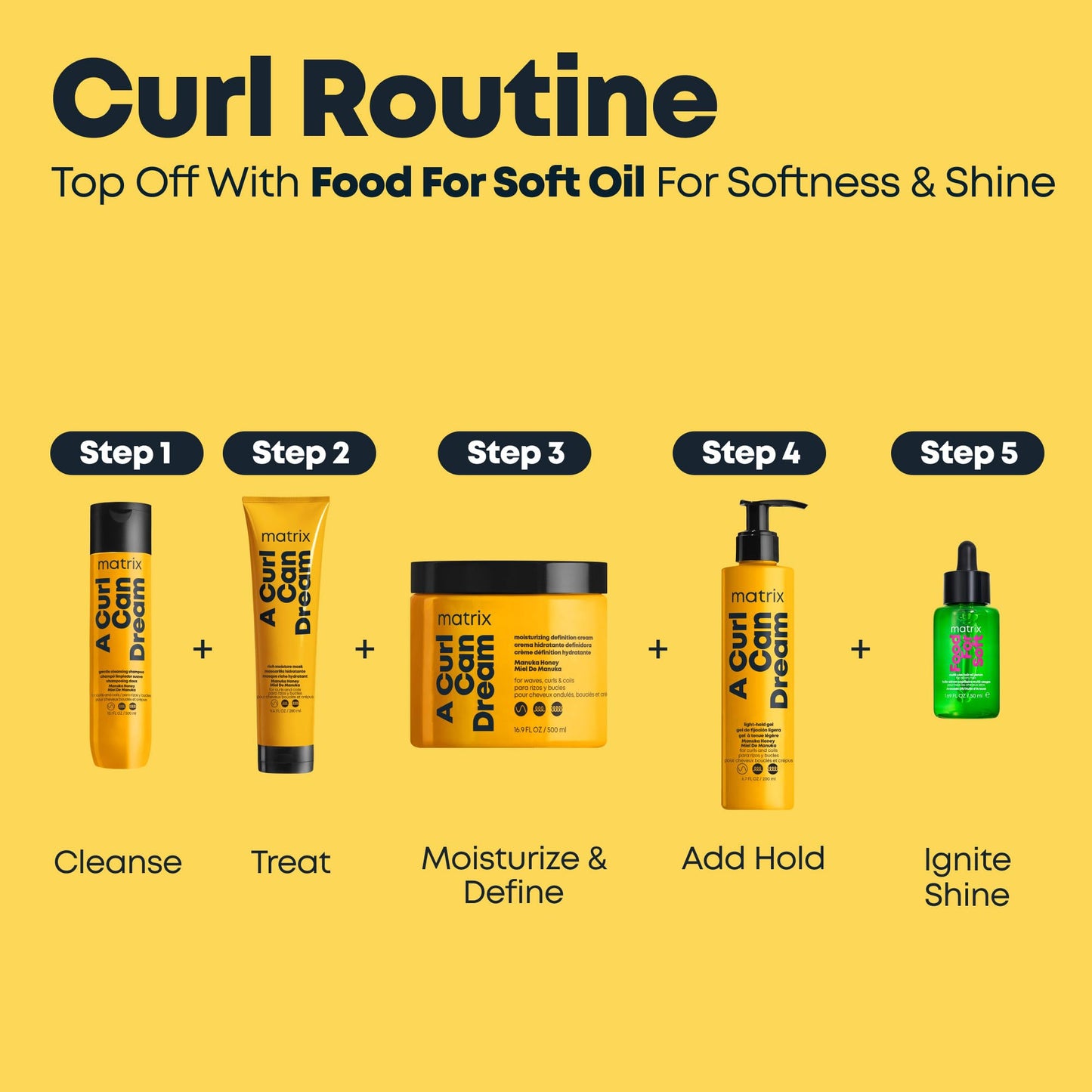 Light Goldenrod Matrix A Curl Can Dream Deep Cleansing Shampoo | Clarifying| Preserves Curl Pattern, Removes Build Up | For Curly & Coily Hair | Silicone & Paraben Free | With Manuka Honey Extract | 10.1 Fl. Oz.