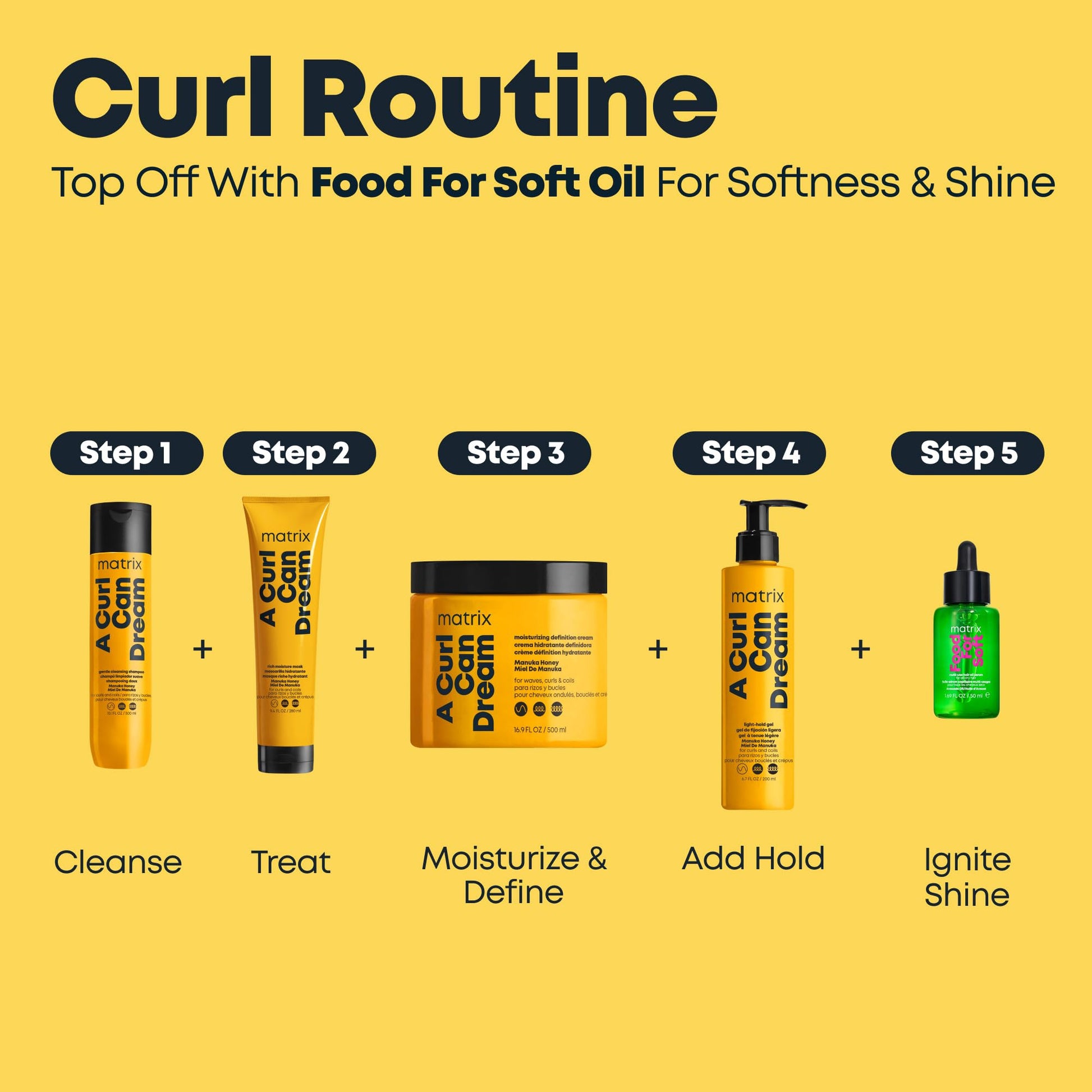 Light Goldenrod Matrix A Curl Can Dream Deep Cleansing Shampoo | Clarifying| Preserves Curl Pattern, Removes Build Up | For Curly & Coily Hair | Silicone & Paraben Free | With Manuka Honey Extract | 10.1 Fl. Oz.