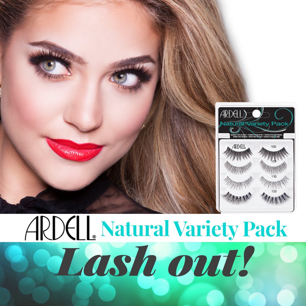 White Smoke Ardell False Eyelashes Variety Pack - Soft Natural Fake, Reusable Strip Lashes for Everyday Wear, 4 Pairs