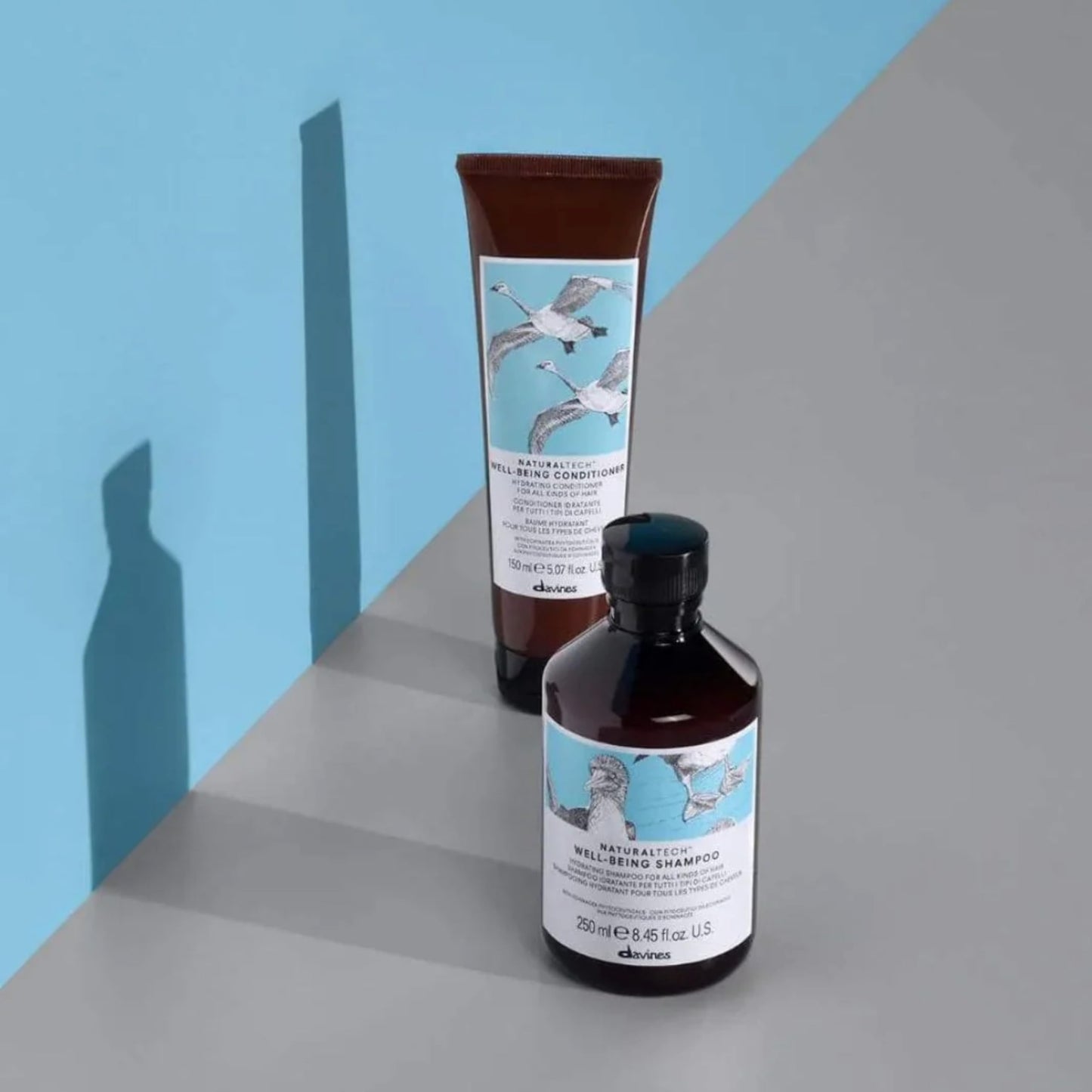 Dark Gray Davines Naturaltech Wellbeing Conditioner, Gentle Cleansing & Hydrating for All Hair Types - With Echinacea Phytoceuticals - Softens & Hydrates Hair, 5.07 Fl Oz
