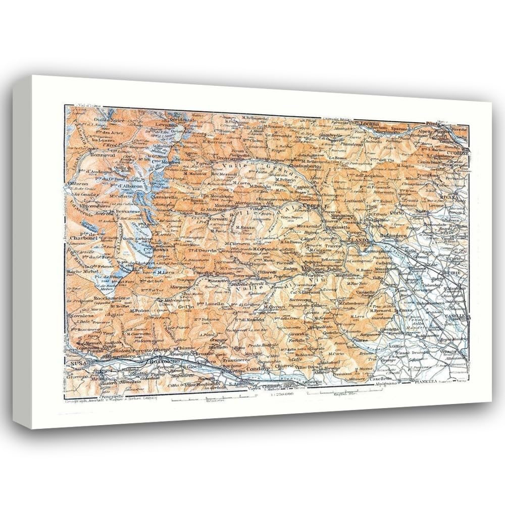 White Smoke ArtDirect Europe Lanza Region France Italy - Bertarelli 1914 Custom Framed Art Print Giclee Print or Canvas Options with Various Sizes and Customization by Bertarelli