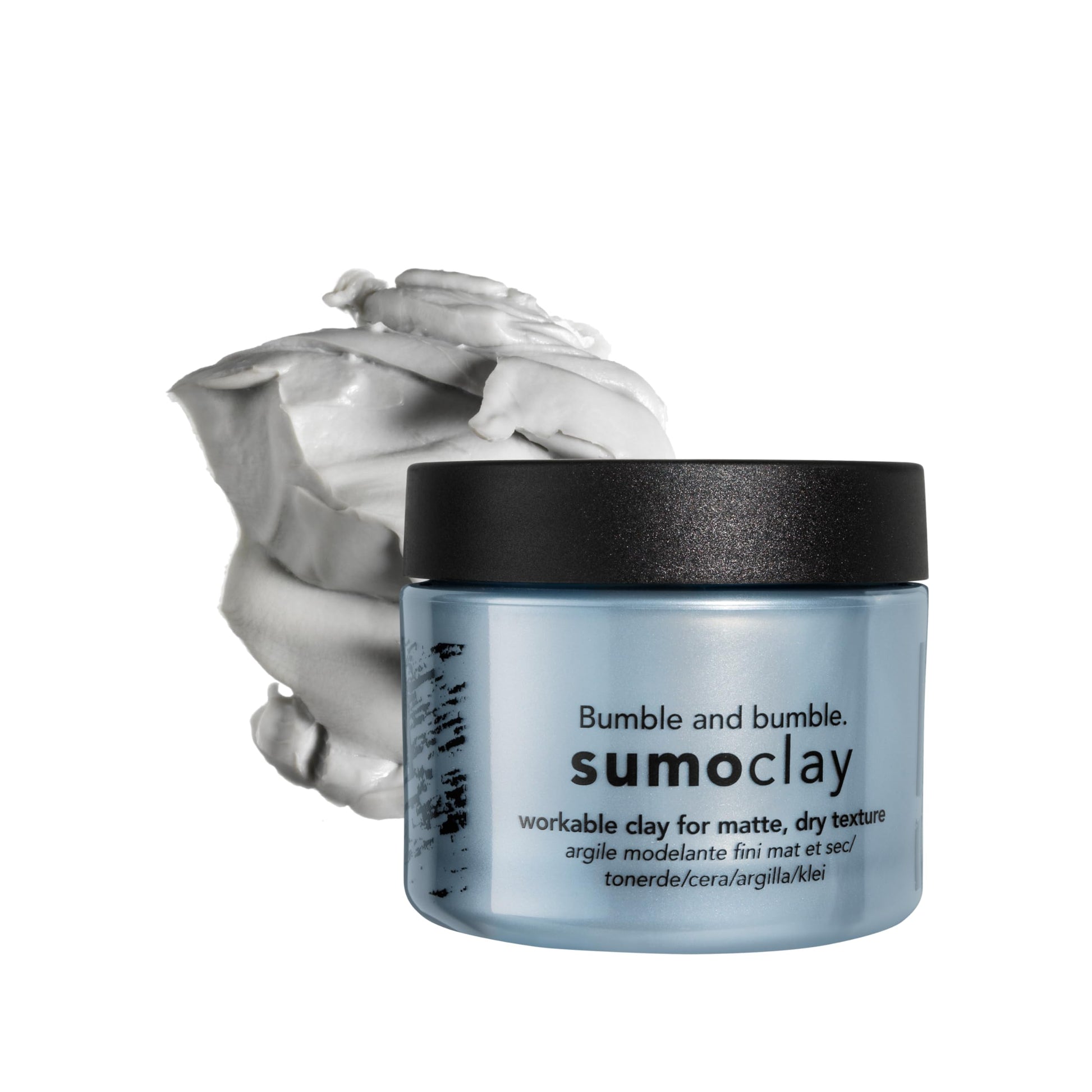 White Smoke Bumble and bumble. Sumoclay Matte Texture Clay | Workable Texture, Moldable Hold + Matte Finish | With Kaolin Clay | For Short Fine to Medium Wavy, Straight Hair, 1.5 Ounce