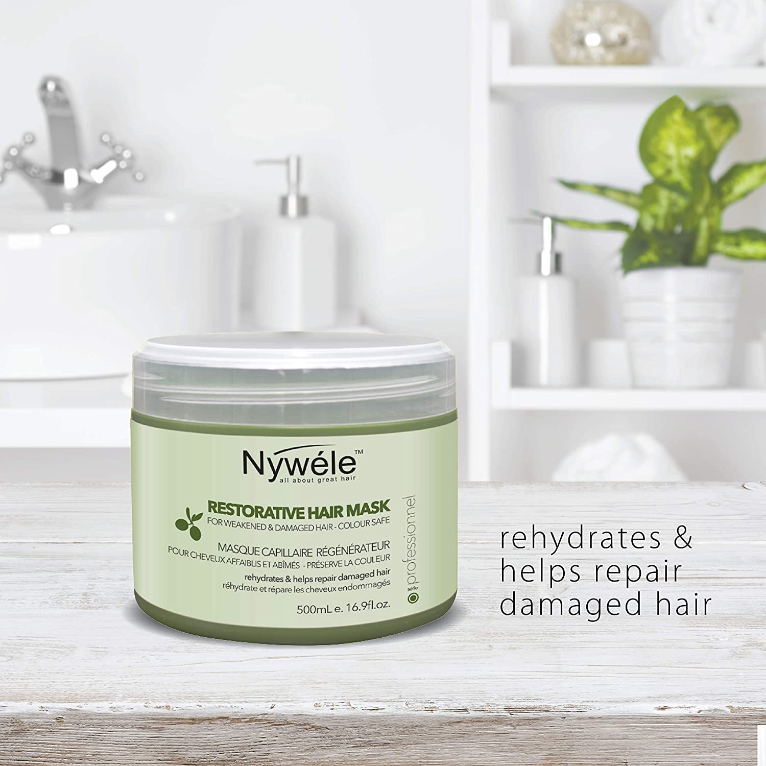 Lavender Nywele Professional Moisture Repair Shampoo & Conditioner 27oz and Hair Mask 16.9oz