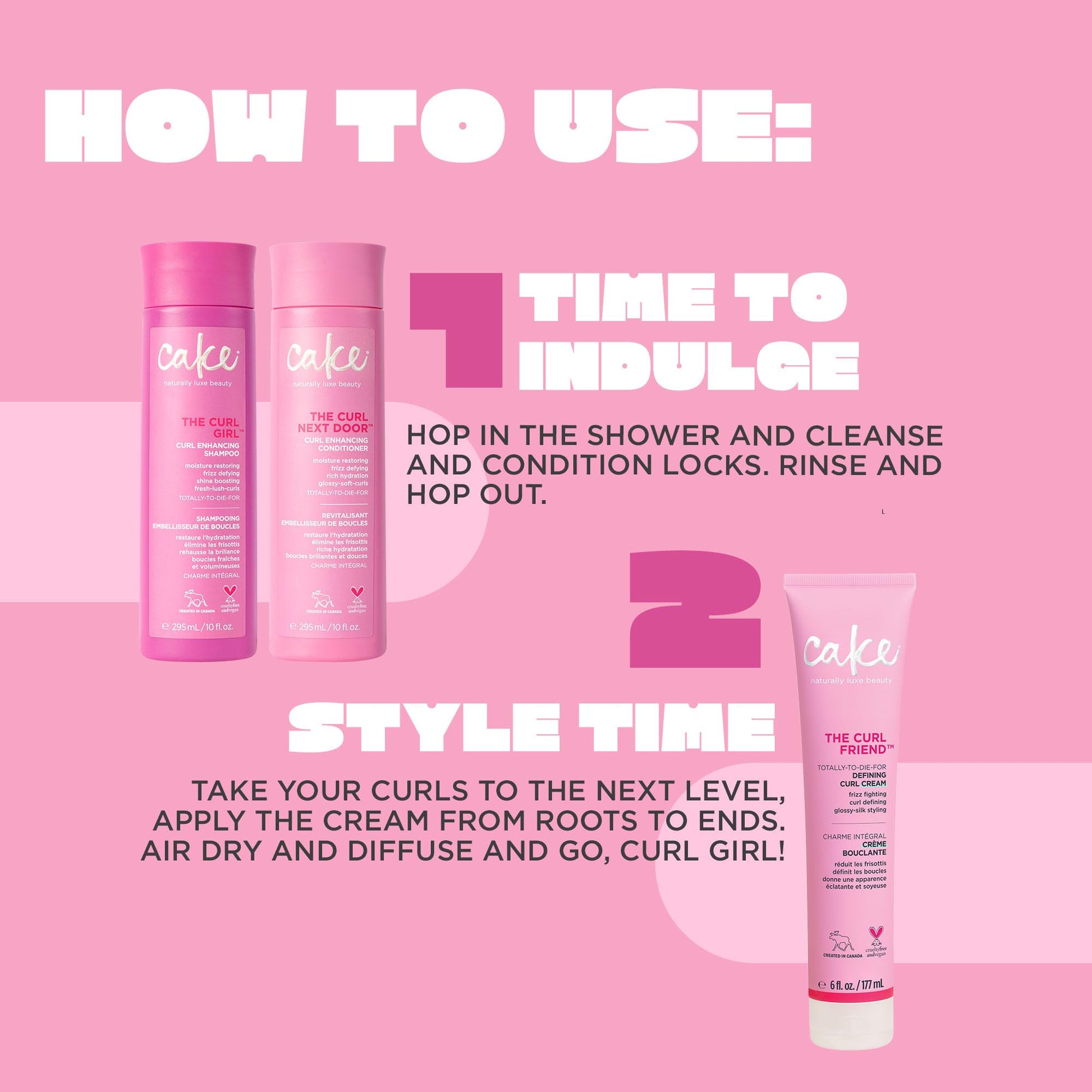 Light Pink Cake Beauty Curl Defining Cream, The Curl Friend - Moisturizes and Defines Curls – For Frizz Control & Detangling - Avocado Oil, Soybean Oil & Shea Butter – For Curly Hair- 6 Fl Oz / 177 mL