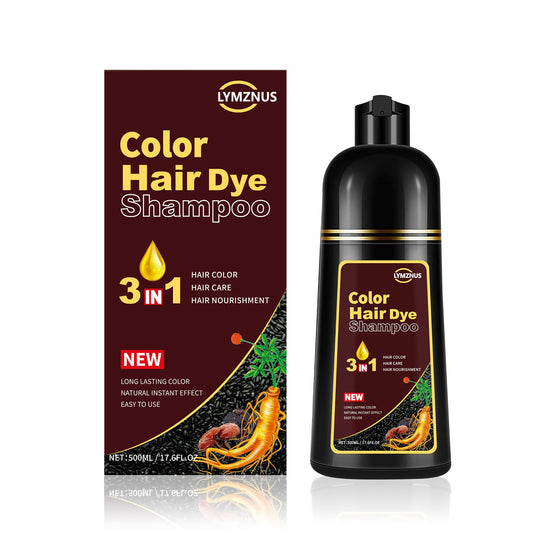 White Smoke Instant Cherry Brown Hair Color Shampoo for Men and Women, Herbal Hair Dye Shampoo 3 in 1, Long lasting & Easy to Use Cherry Brown Hair Shampoo 500ml