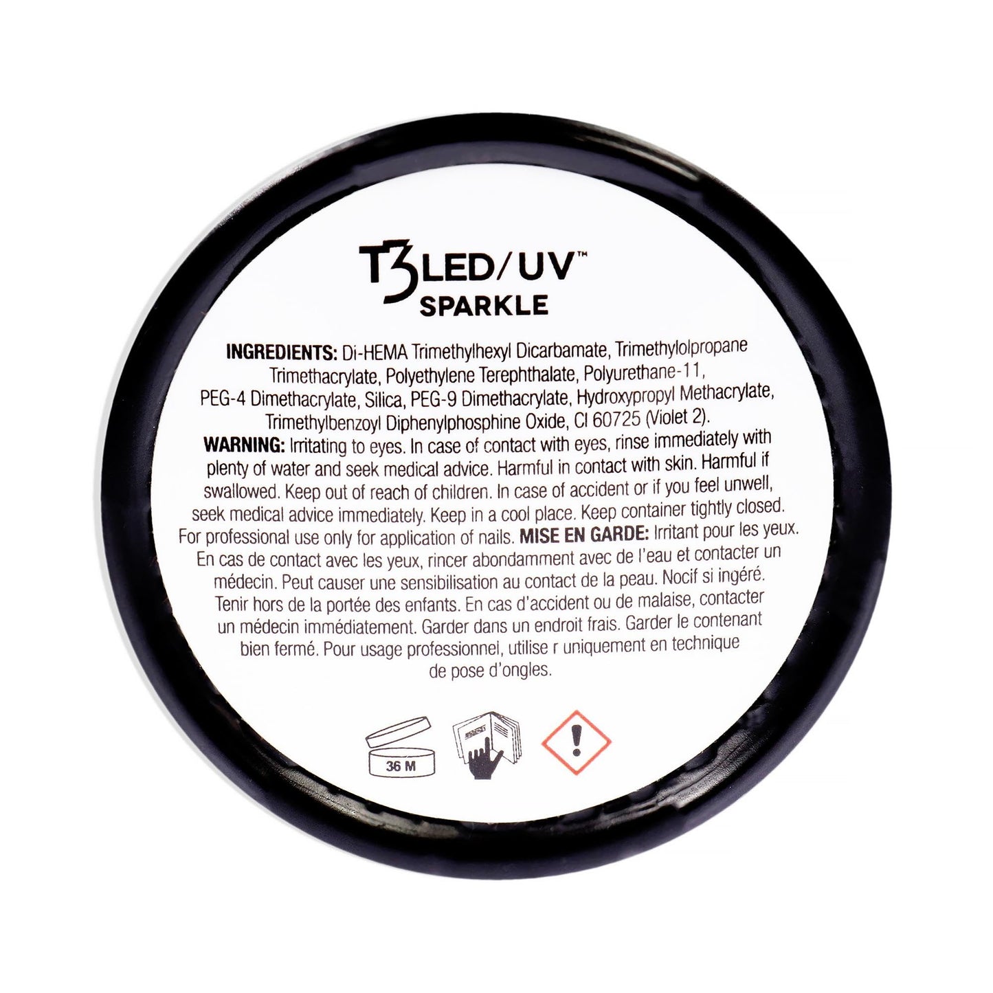 White Smoke Cuccio Pro T3 LED/UV Cool Cure Versatility Gel - Self-Levelling - Incredibly Flexible - Strong Adhesion - High Shine Finish - Fast Application - Quick Cure - Blue Bling - 1 Oz Nail Gel
