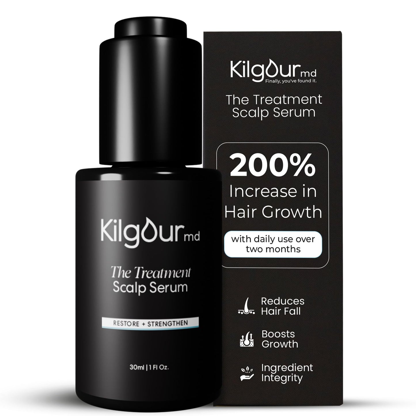 White Smoke KilgourMD: The Treatment Scalp Serum - Science-Forward, Natural Approach to Hair Thinning, Scalp Anti-Ageing Serum, Dermatologist-Developed, 30ml