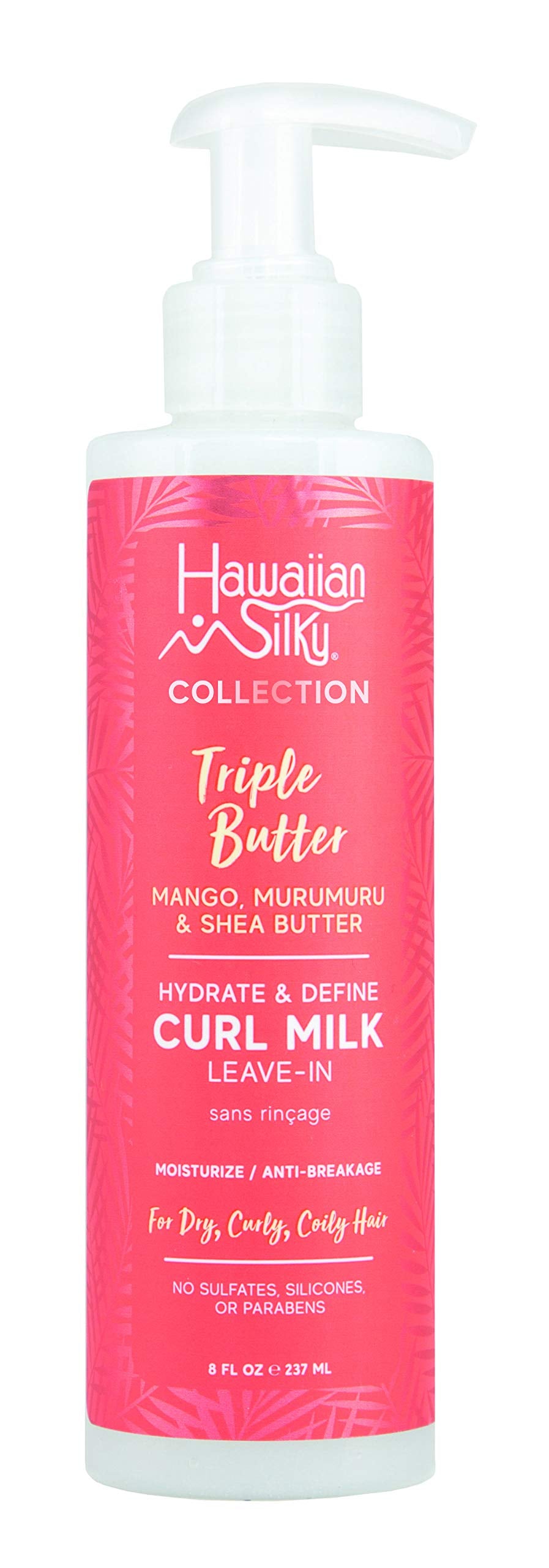 White Smoke Hawaiian Silky Collection Triple Butter Hydrate & Define Curl Milk Leave- In Moisturizer (Pack of 2)