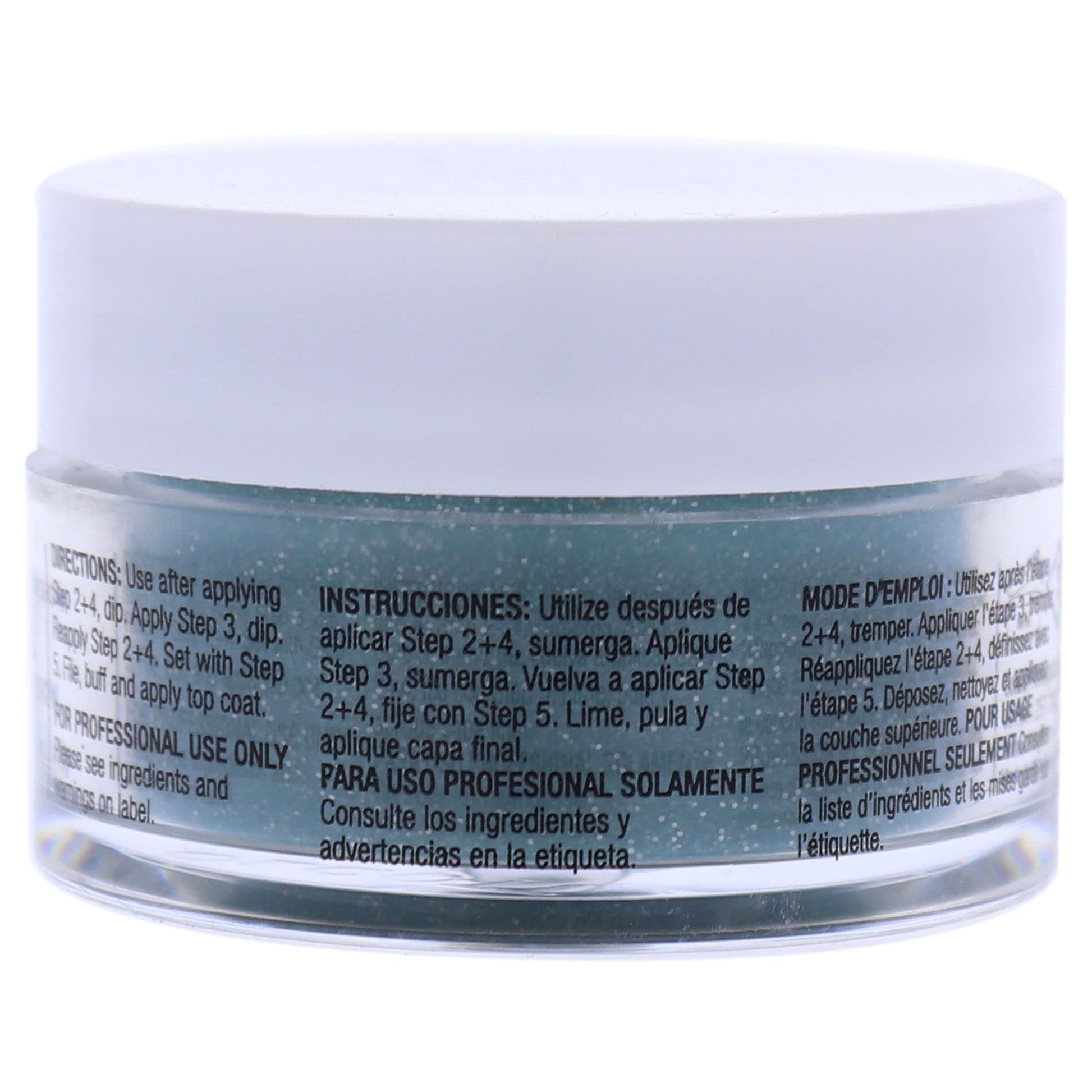 Light Gray Cuccio Green Glitter with Blue Undertones Dipping Powder 14g