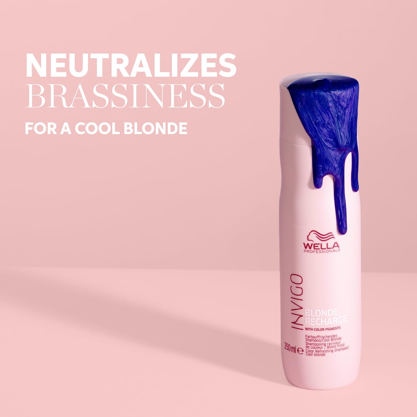 Light Pink Wella Professionals Invigo Blonde Recharge Color Refreshing Shampoo | Refresh & Maintain Cool Blonde Hair Color | 10.1 Fl Oz