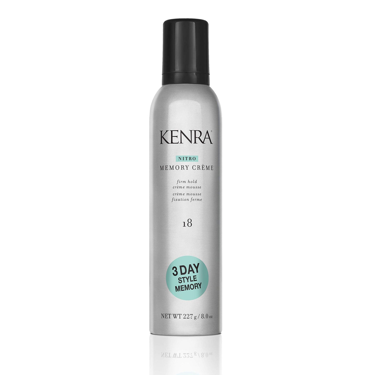 Gray Kenra Professional Nitro Memory Crème 18 | Firm Hold Crème Mousse | All Hair Types | 8 Oz