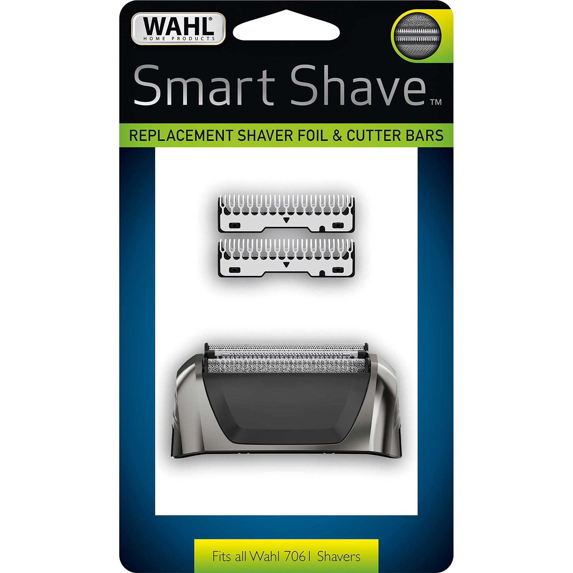 White Smoke Wahl Black Chrome Smart Shave Replacement Foils, Cutters and Head for 7061 Series - Model 7045-700