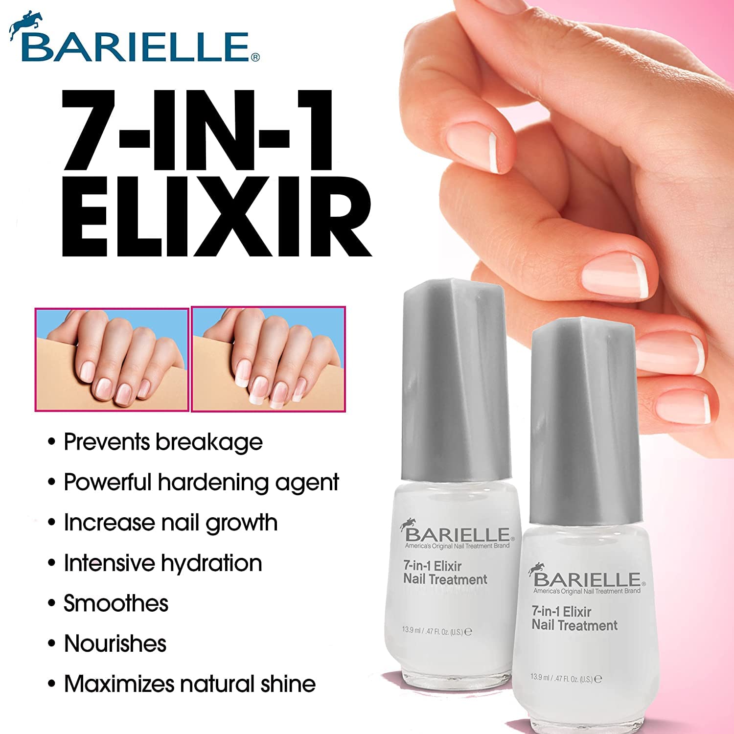 White Smoke Barielle 7-In-1 Elixir Nail Treatment .5 ounce