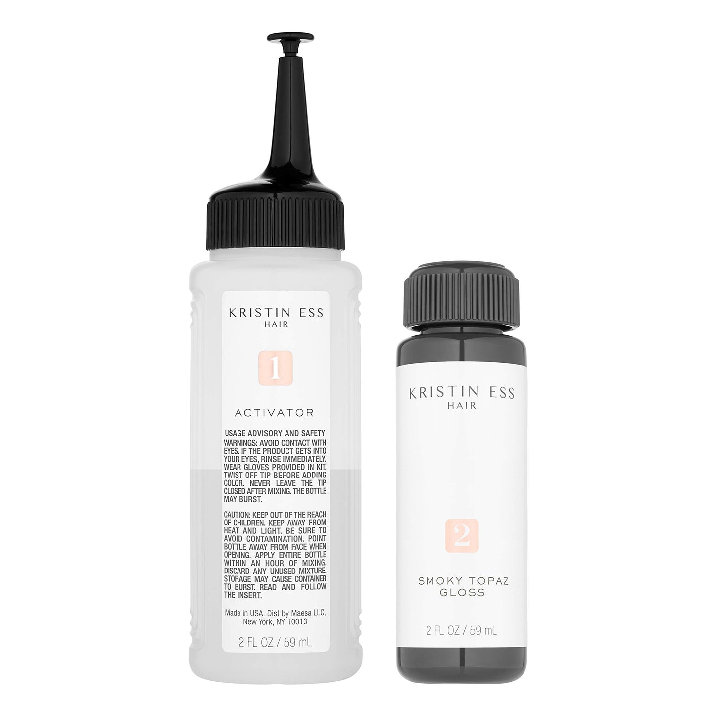 White Smoke Kristin Ess Hair Gloss in Smokey Topaz Medium Neutral Blonde - 4 Wk Semi Permanent Hair Dye Glaze - Color Depositing Conditioner & Toner for Vibrant Shine & Gloss - Vegan, Silicone & Ammonia Free