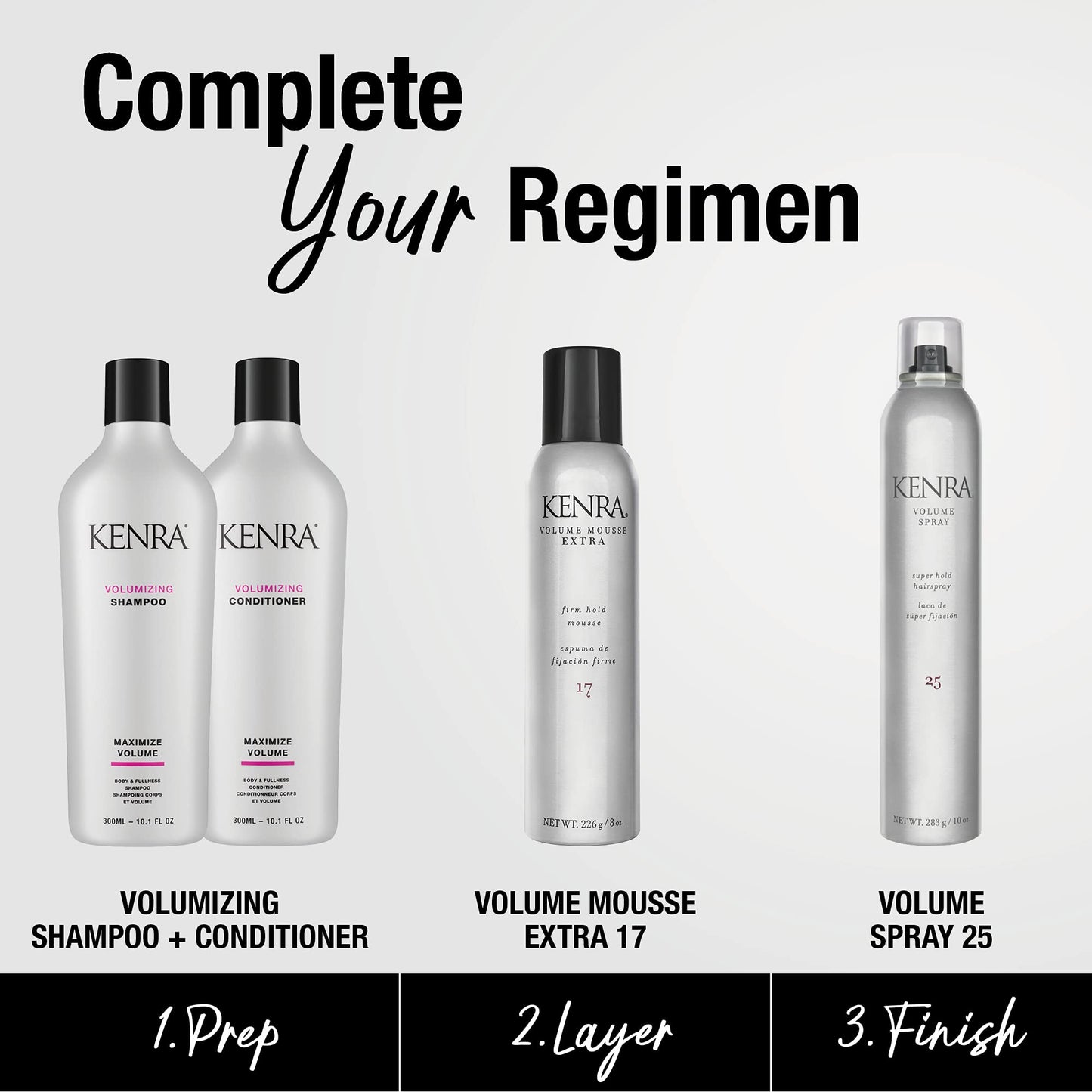 Lavender Kenra Professional Volume Spray 25 50% | Super Hold Finishing & Styling Hairspray | Flake-free & Fast-drying | Wind & Humidity Resistance | All Hair Types | 16 oz (2-Pack)