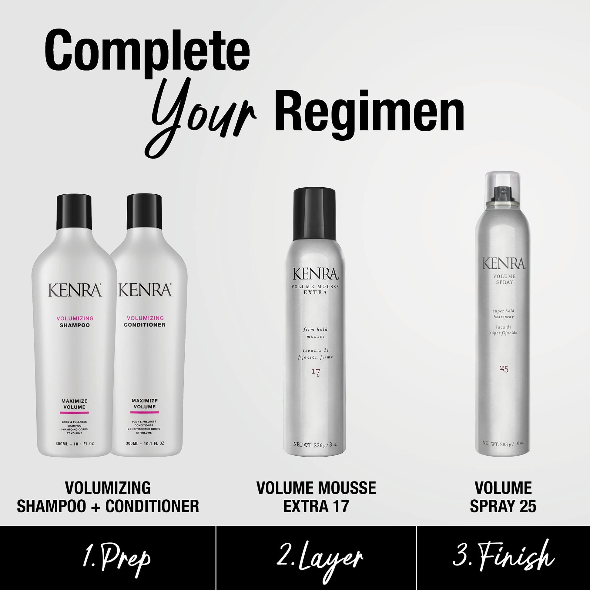 Lavender Kenra Professional Volume Spray 25 50% | Super Hold Finishing & Styling Hairspray | Flake-free & Fast-drying | Wind & Humidity Resistance | All Hair Types | 16 oz (2-Pack)