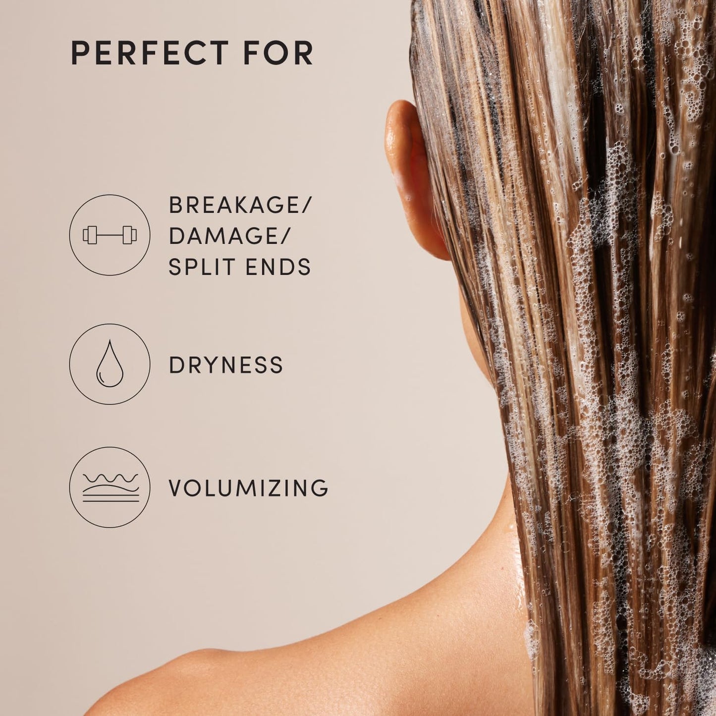 Gray OUAI Fine Hair Shampoo - Biotin Thickening Shampoo for Flat, Thin Hair - Volumizing & Strengthening Keratin & Chia Seed Oil for Women & Men - Lightweight, Color-Safe, Sulfate Free, 10 Oz