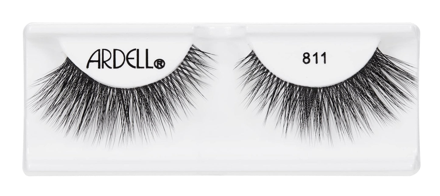 Lavender Ardell Faux Mink 811 Black False Lashes, Lightweight with Invisiband, 4 Pairs
