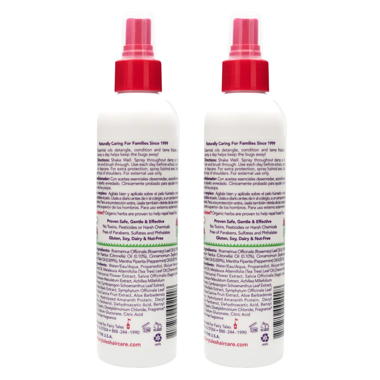 White Smoke Fairy Tales Rosemary Repel Conditioning Spray 8 oz Pack of Two