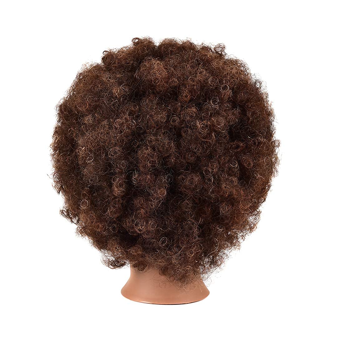 White Smoke headdoll Afro Curly Mannequin Head with 100% Human Hair Curly Hair Hairdresser Hair Styling Cosmetology Manikin Head Doll head for Hairdresser Practice Styling Dye Braiding with Clamp Stand